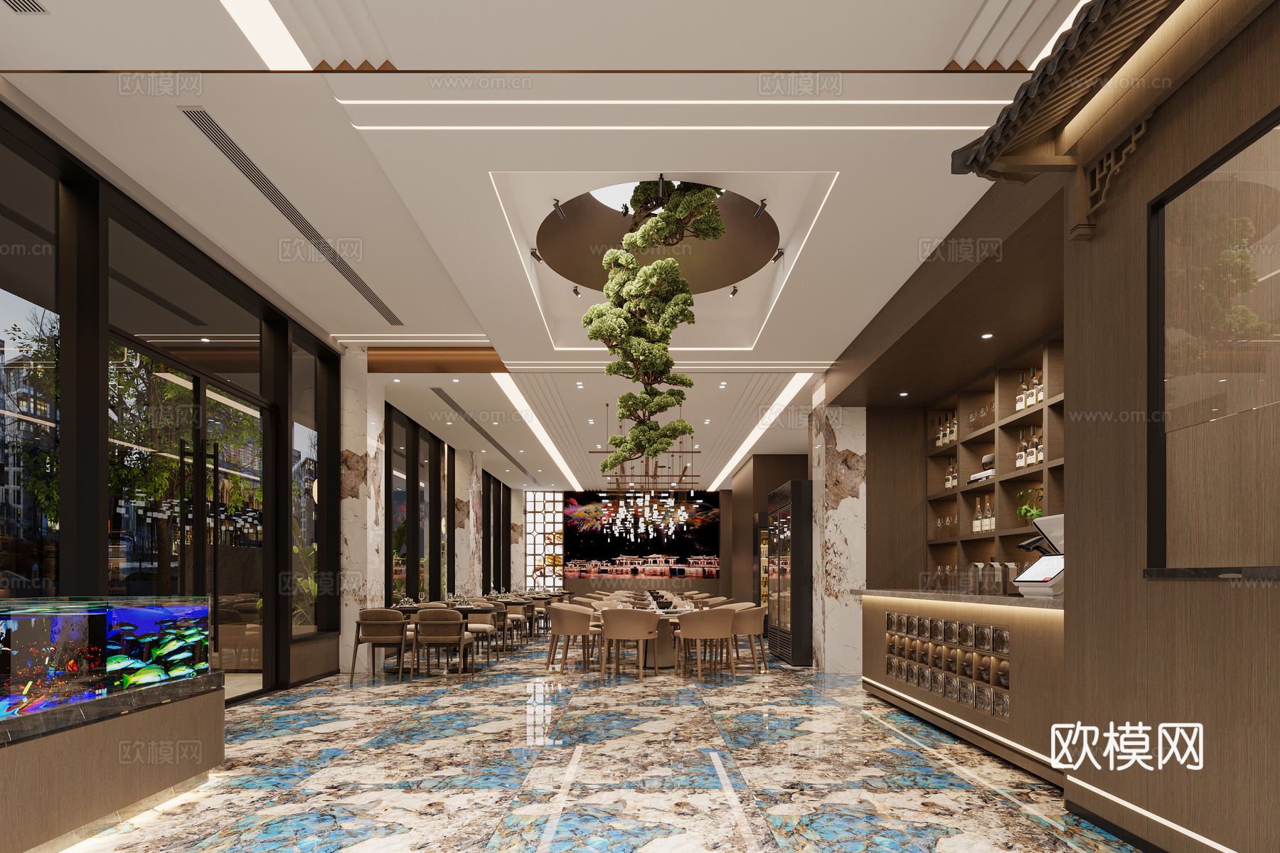 某海鲜粥餐厅cad施工图