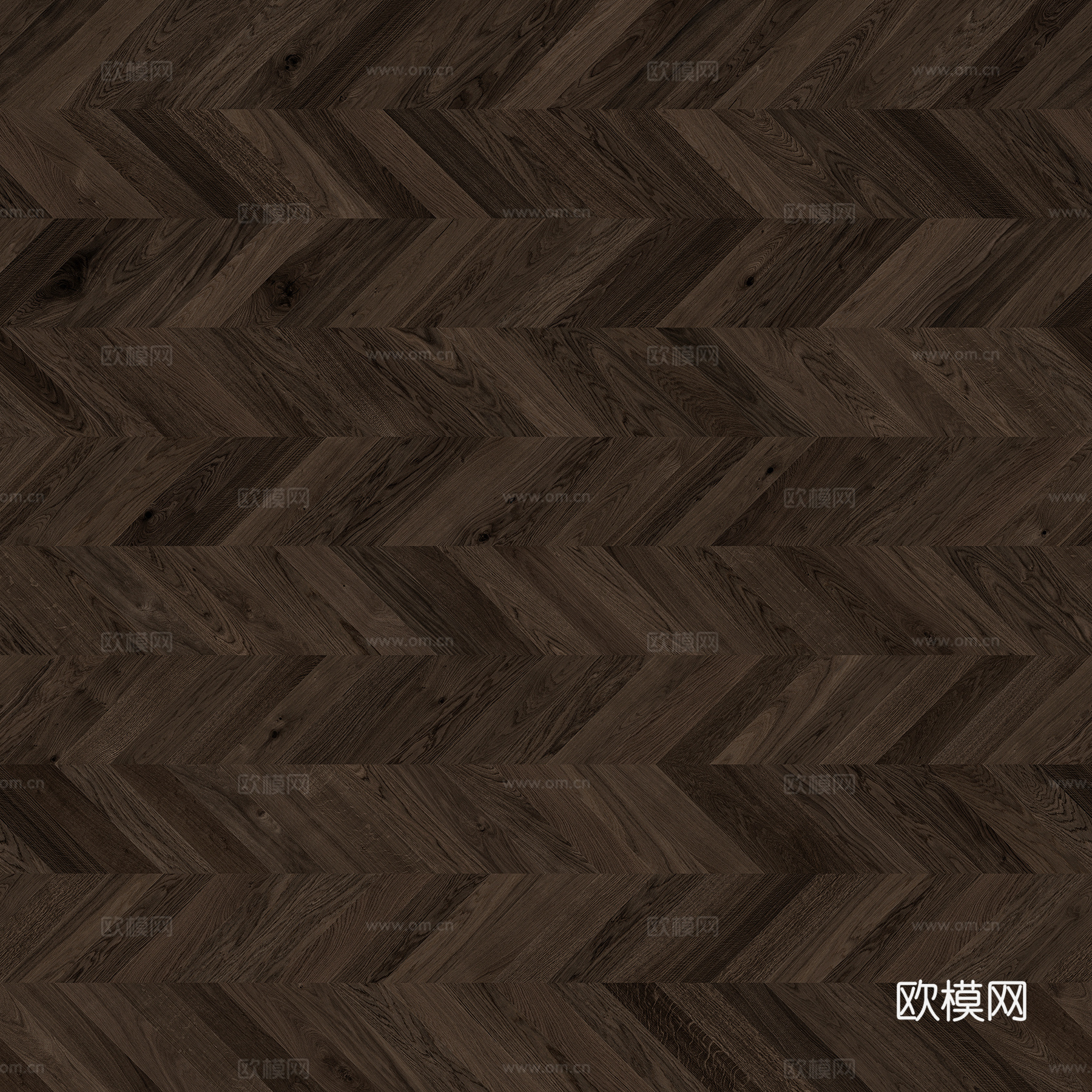 无缝深咖色鱼骨拼人字拼木地板