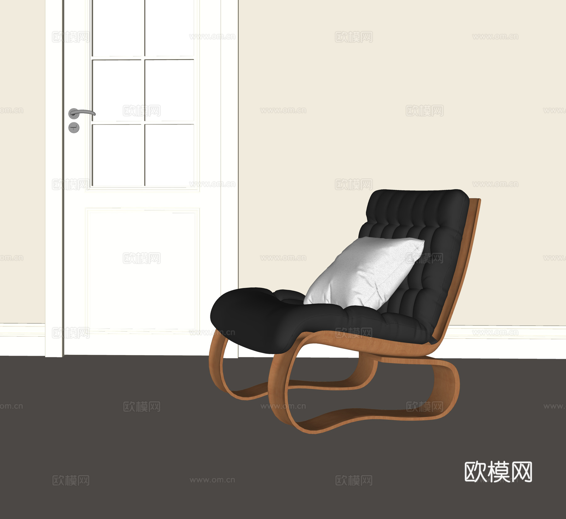 法式中古休闲椅su模型