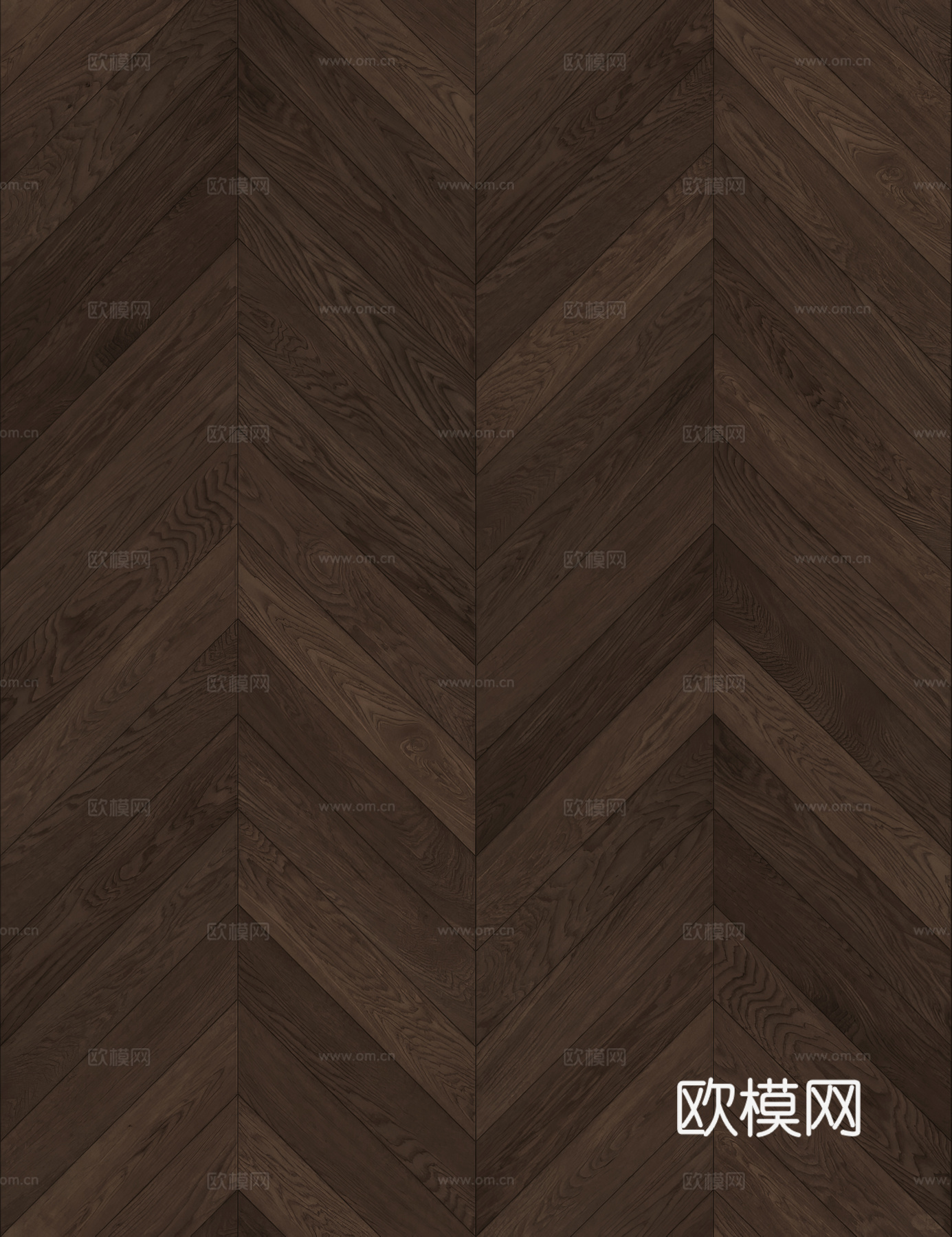 现代极简无缝胡桃色鱼骨拼人字拼木地板