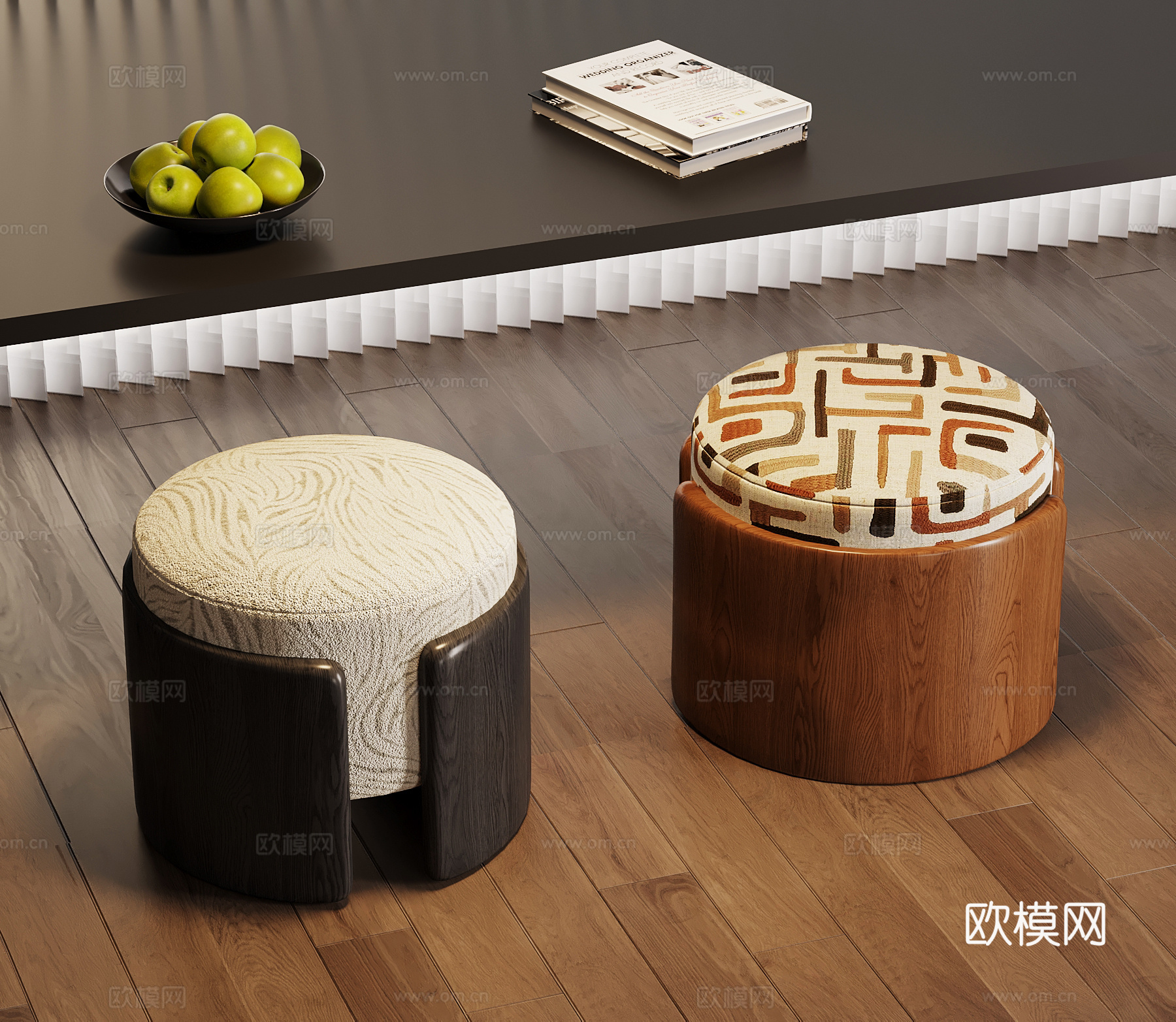 法式中古凳子 现代意式凳子 换鞋凳 梳妆凳3d模型3d模型下载
