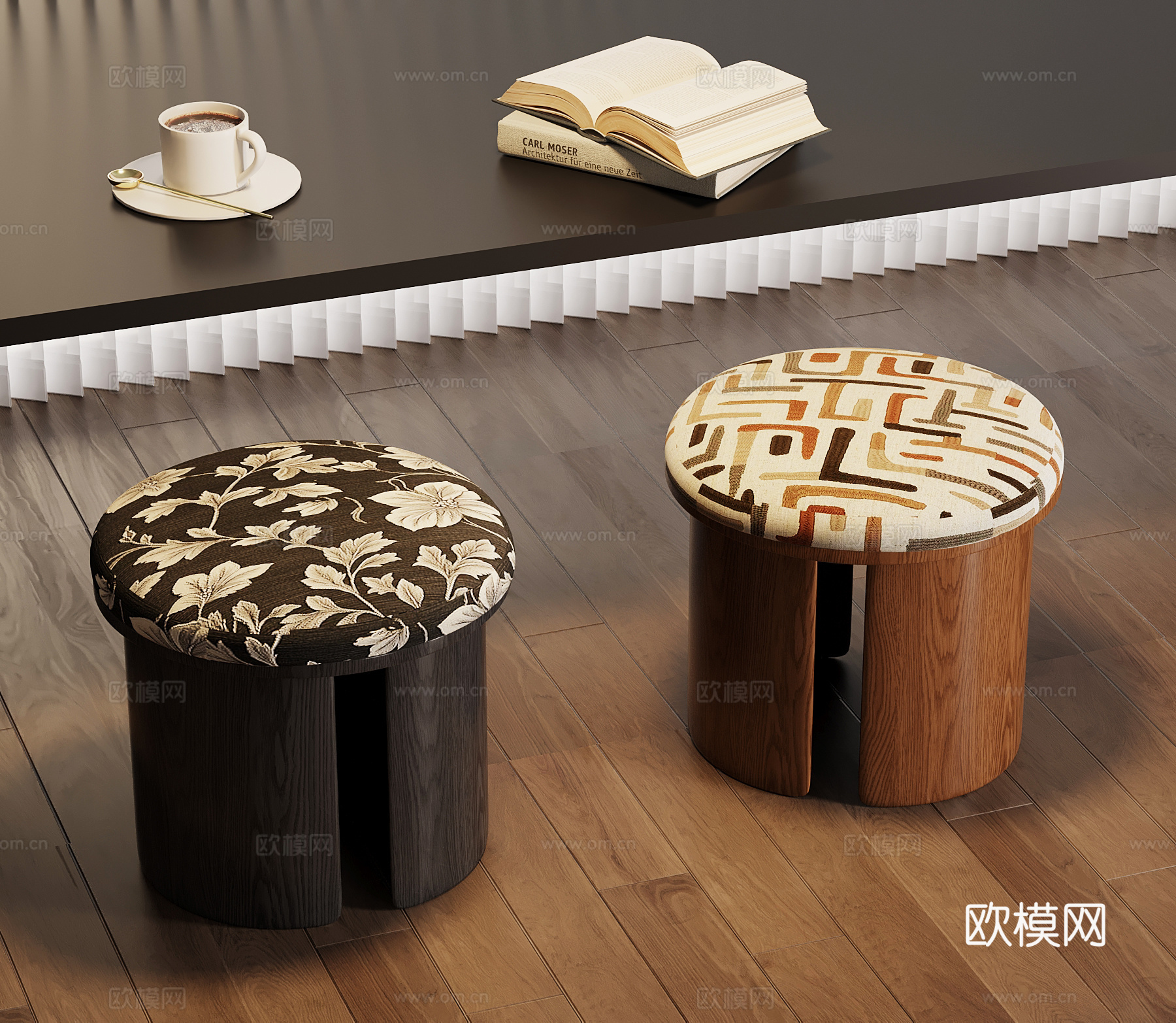 法式中古凳子 换鞋凳 梳妆凳3d模型下载