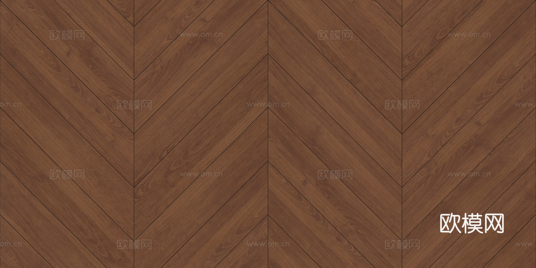 意式现代无缝深胡桃色鱼骨拼人字拼木地板