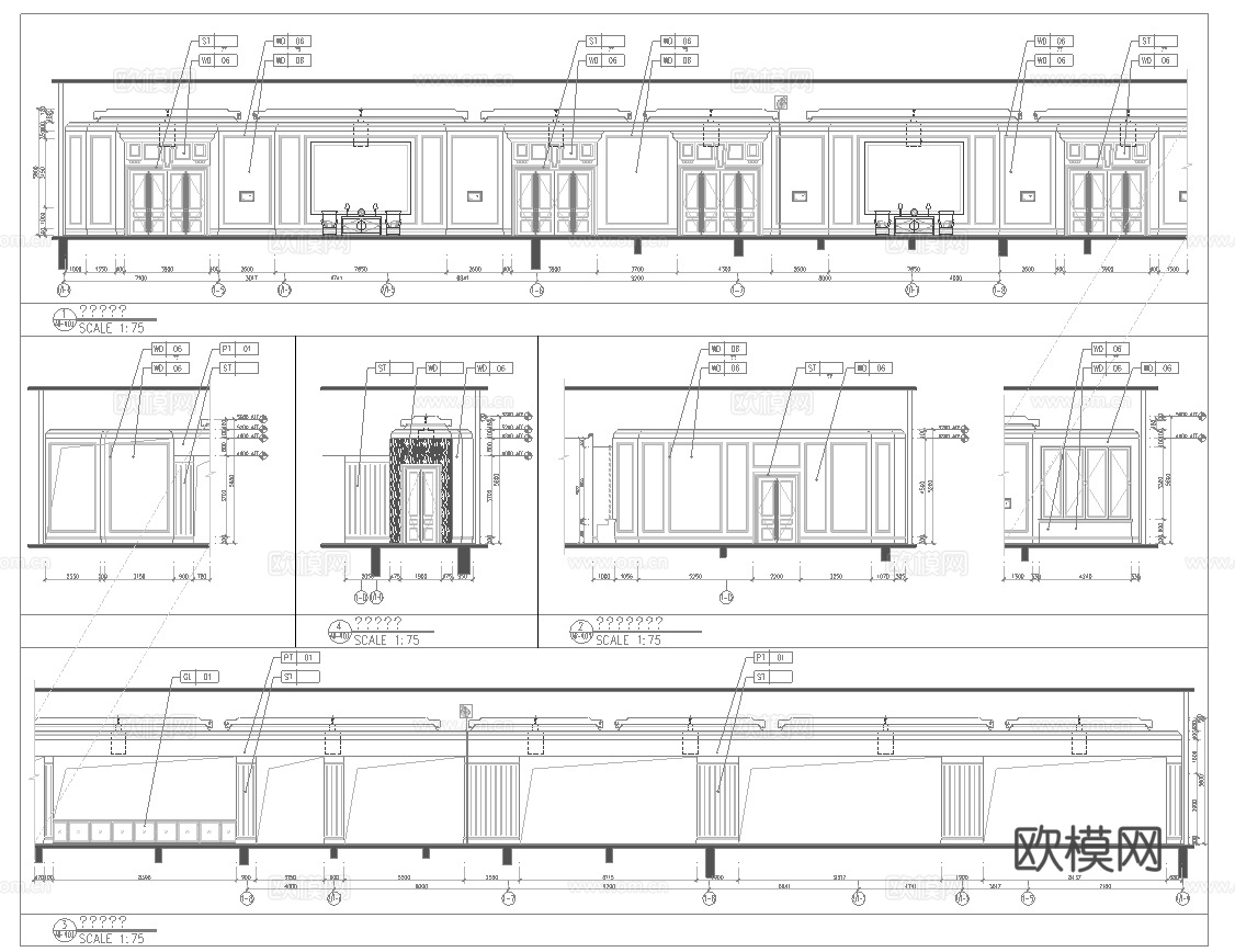 最新全套 大饭店 施工图合集cad施工图