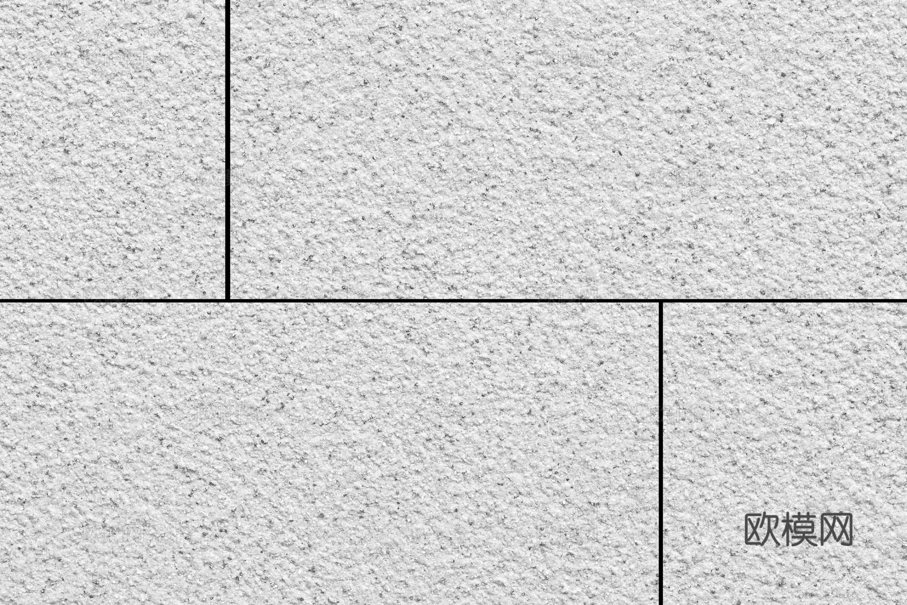 现代无缝浅色工字拼真石漆 外墙漆 砂岩漆贴图