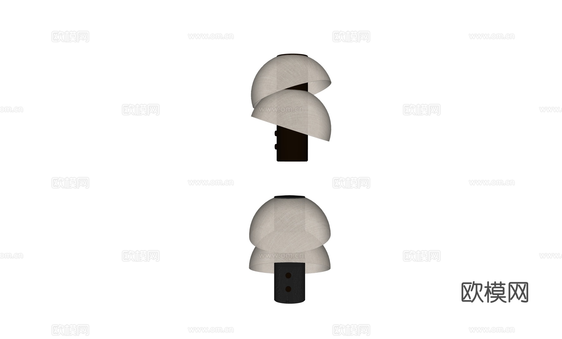 轻奢球形台灯su模型