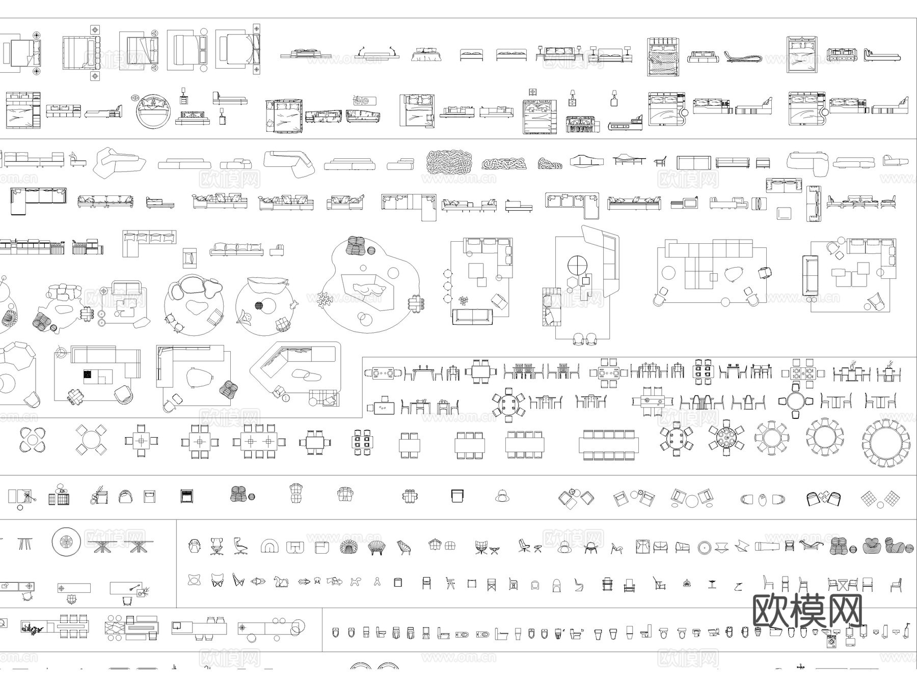 2026年最新室内设计家装工装空间分类CAD图库cad施工图