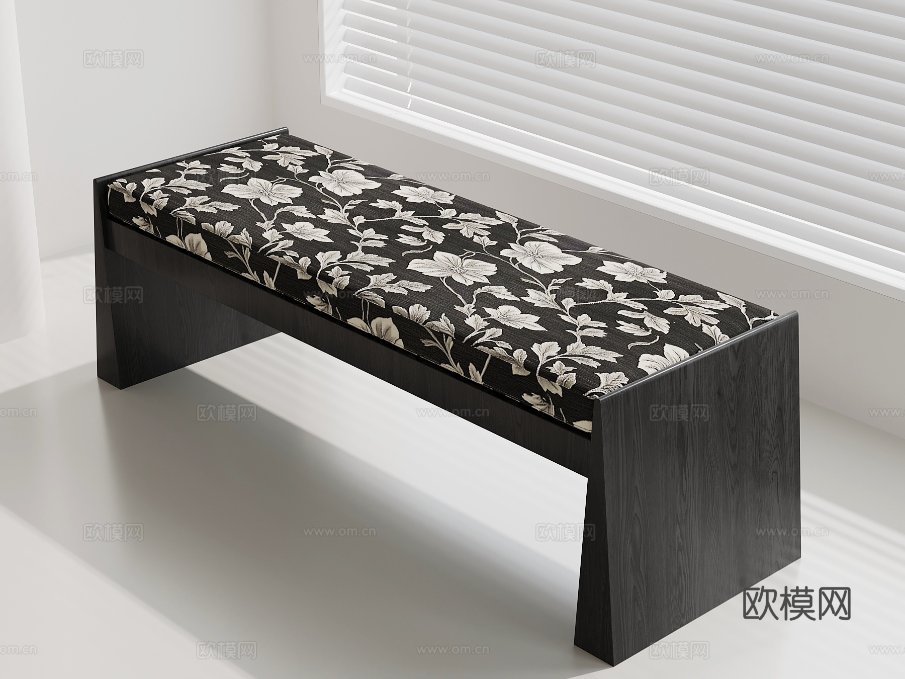 法式复古长凳 床尾凳 换鞋凳 沙发凳su模型