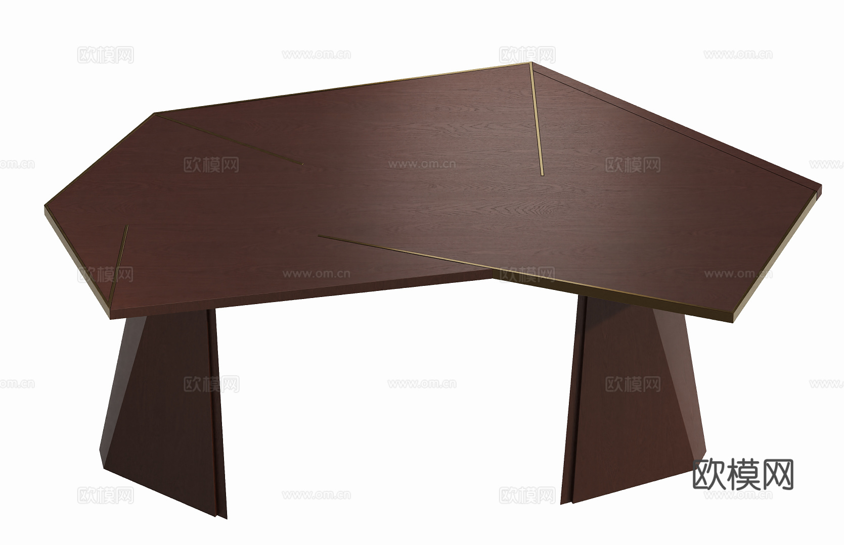 现代异形书桌su模型