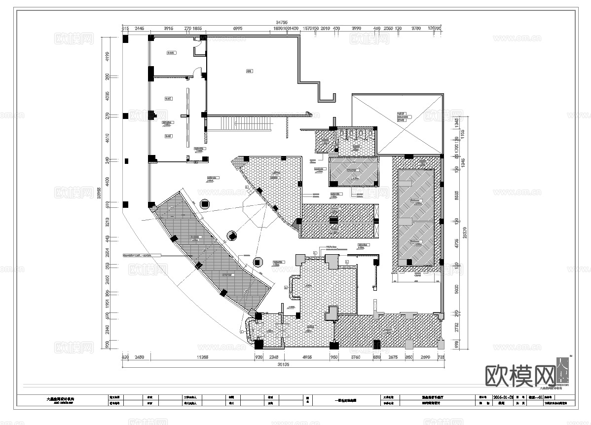 最新全套 音乐餐厅 施工图合集cad施工图