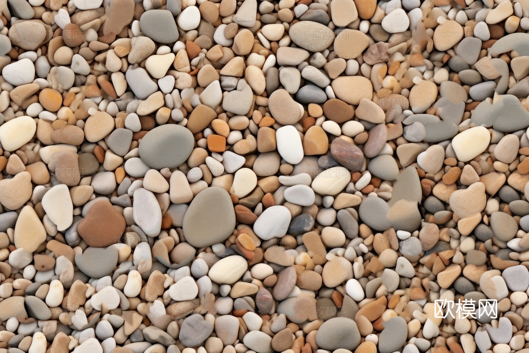 现代无缝黄色碎石 砂石 砾石 无缝景观石贴图