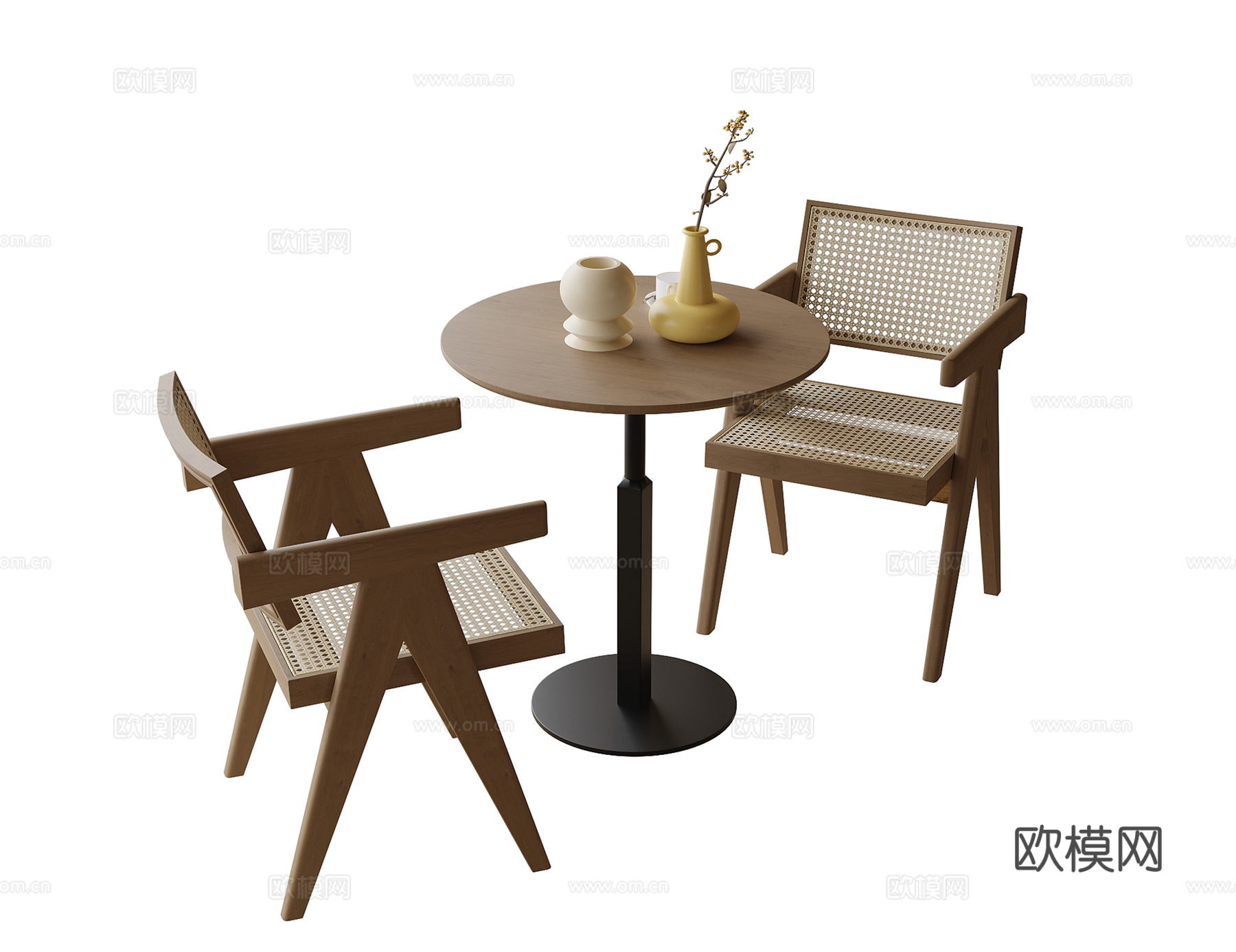 现代洽谈桌椅 咖啡桌椅su模型