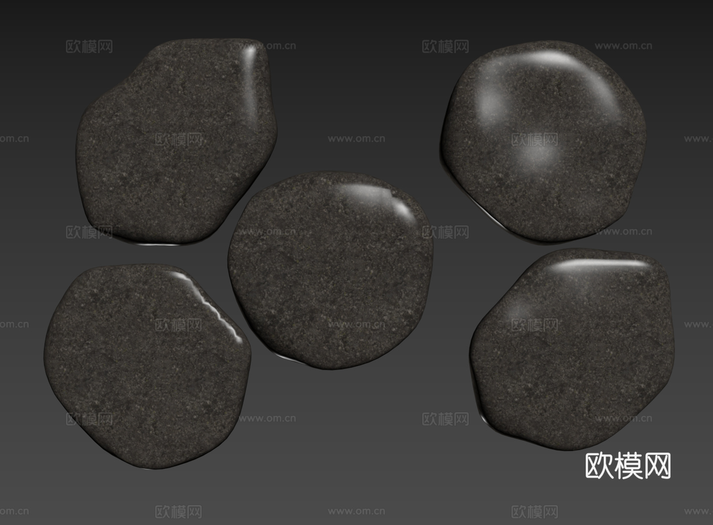 现代石头石块 景观石 岩石 碎石 石头组合su模型