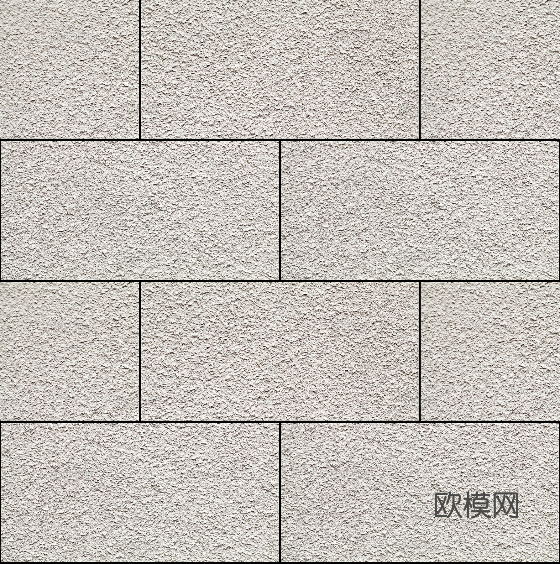 现代无缝米白色工字拼真石漆 肌理漆砂岩漆 外墙漆贴图