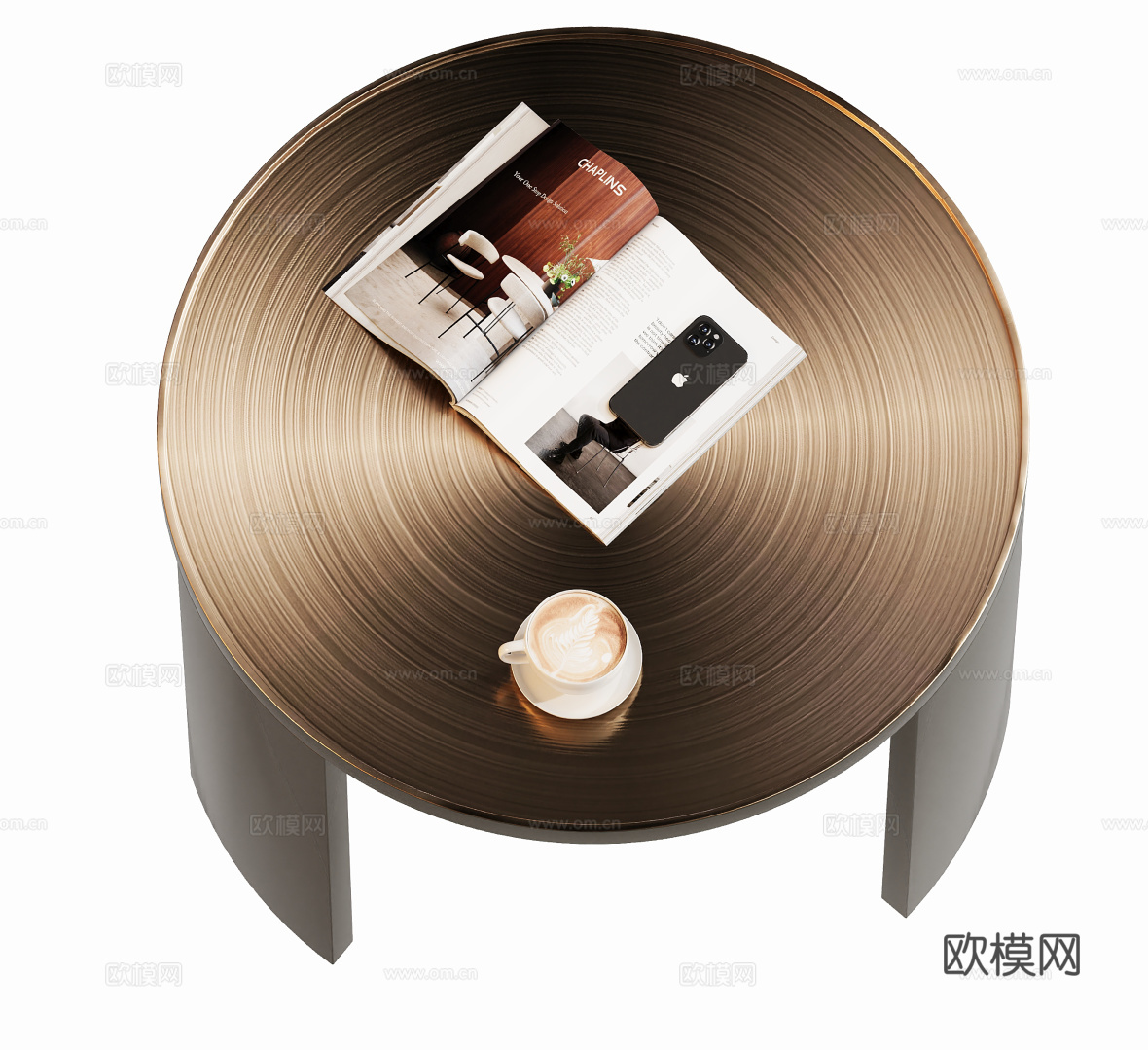 轻奢茶几角几边几圆几su模型