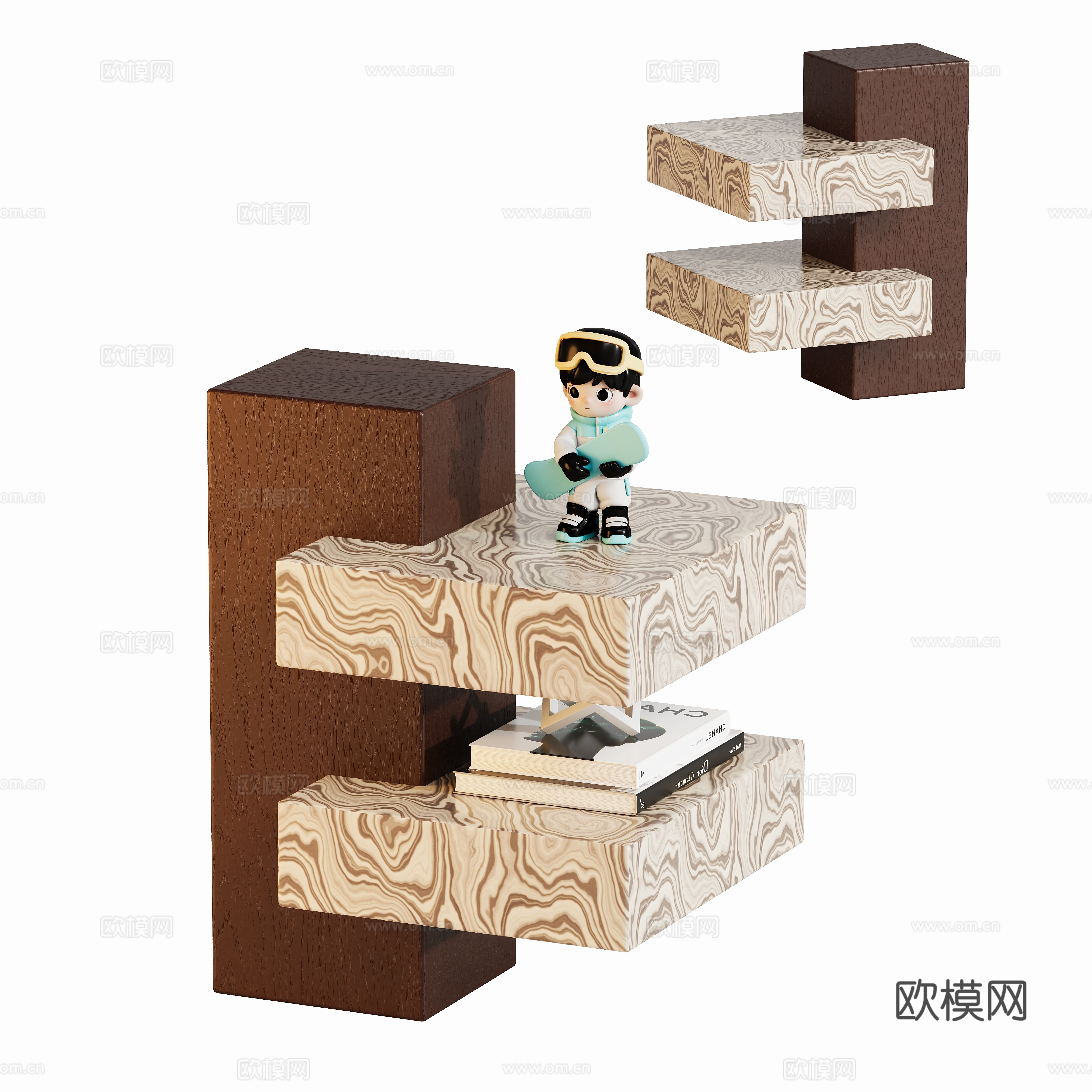 现代儿童角几边几3d模型下载