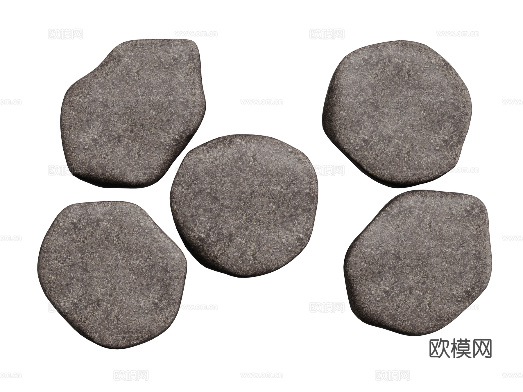 现代石头石块 景观石 岩石 碎石 石头组合su模型