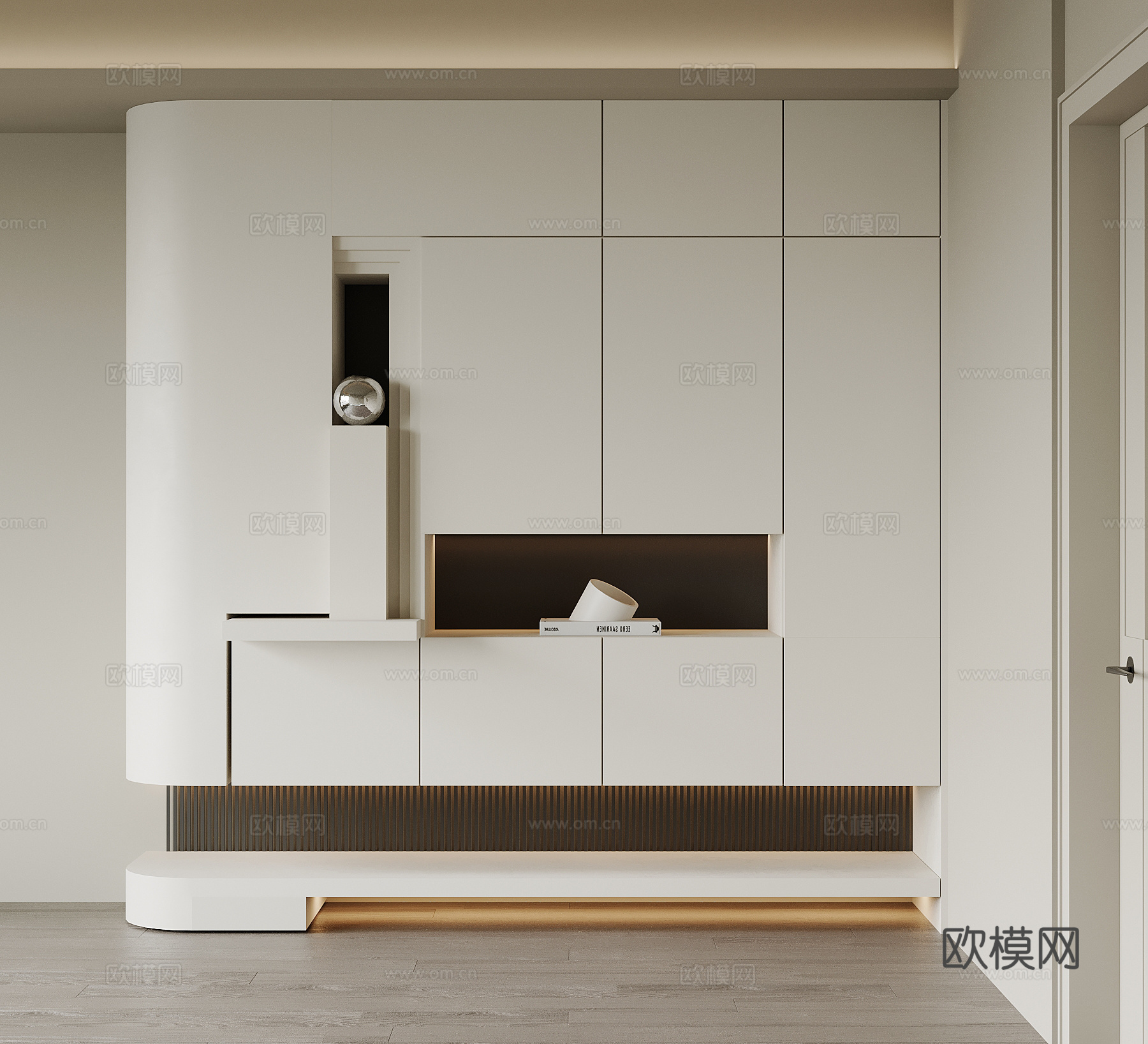 现代意式鞋柜 入户鞋柜3d模型下载