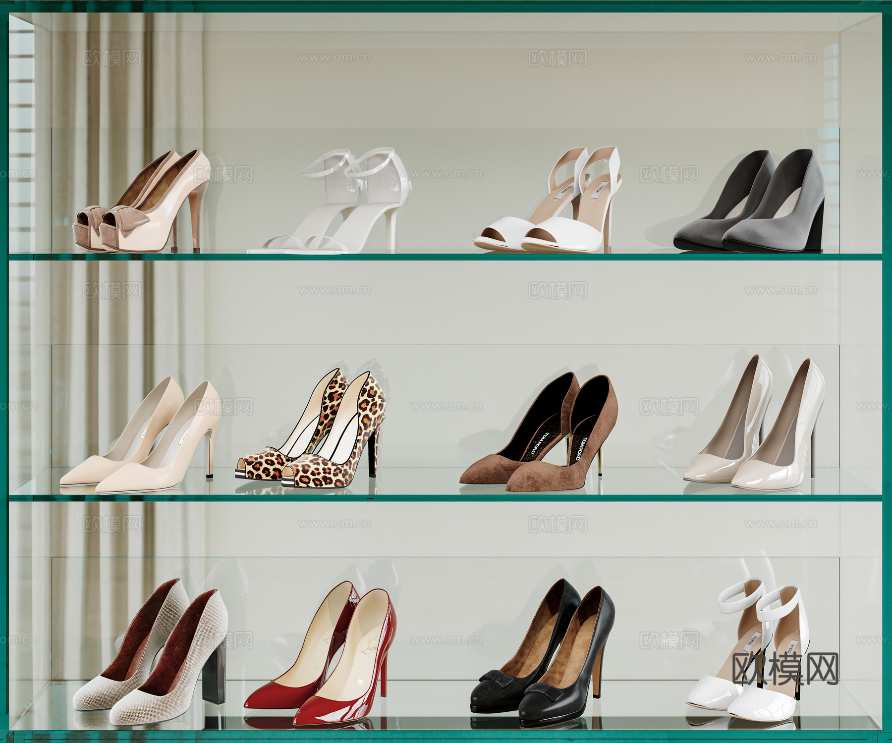 现代高跟鞋su模型