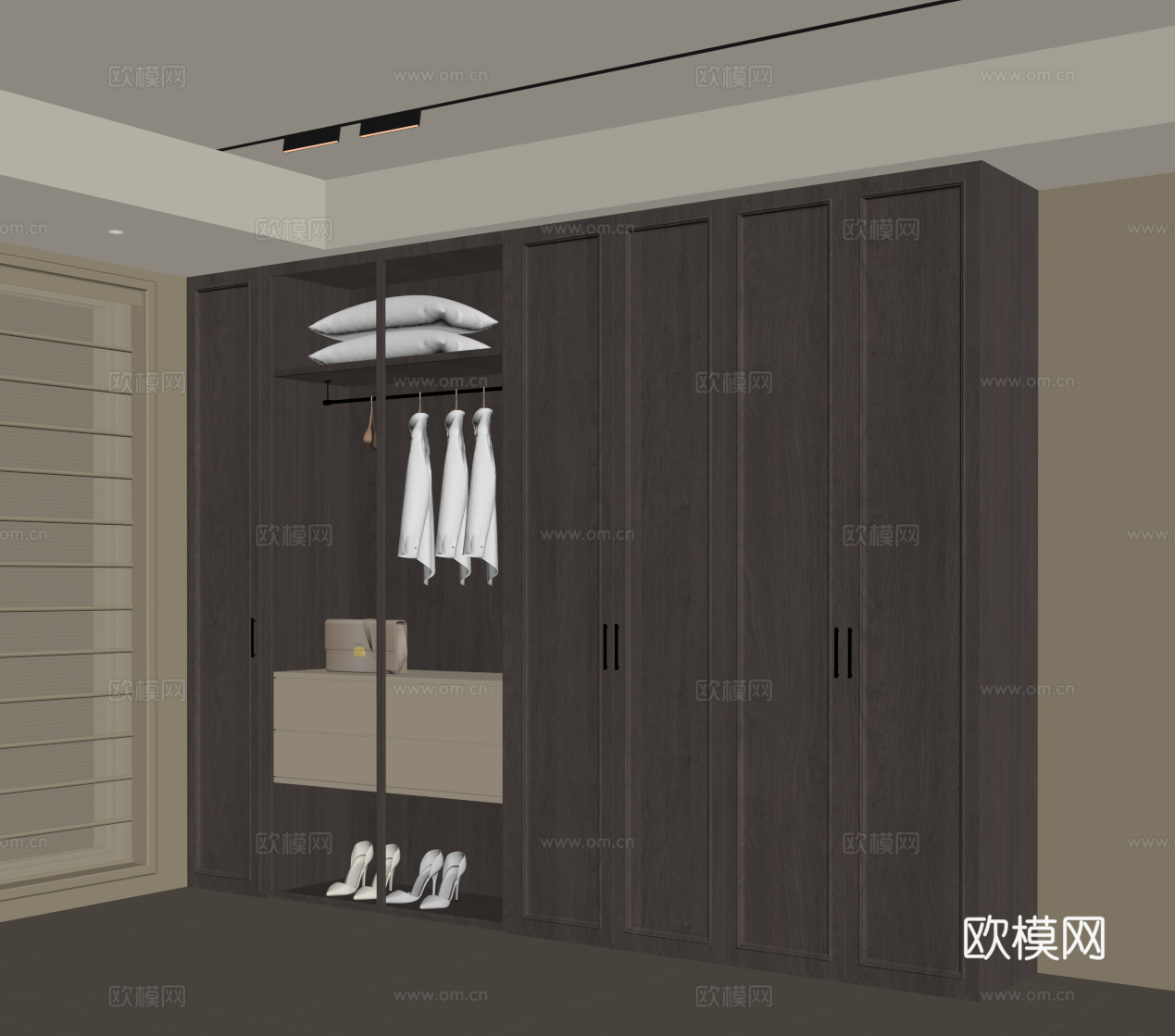 法式中古风衣柜su模型