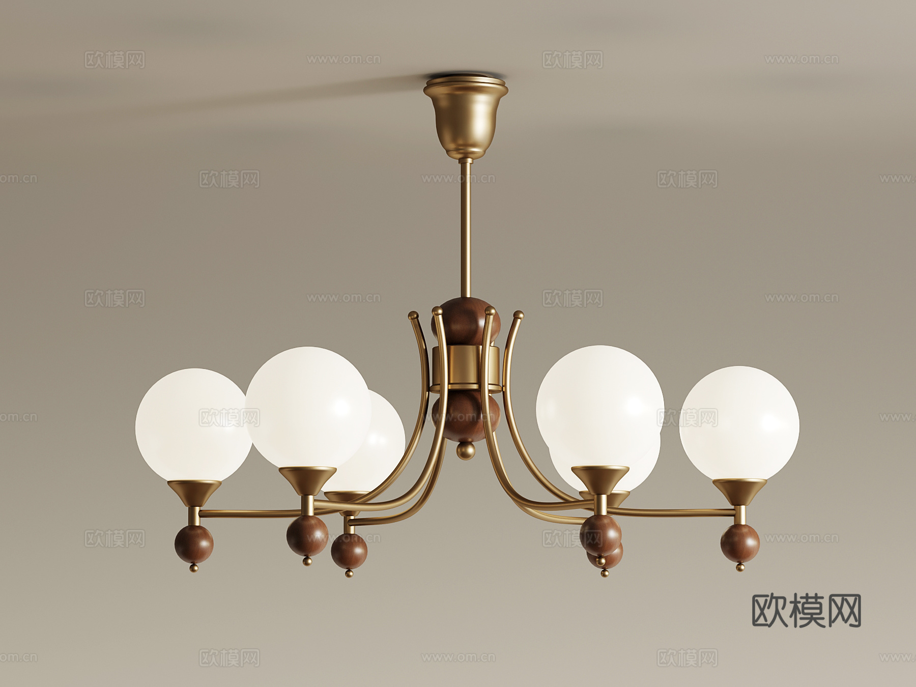 法式中古吊灯 多头吊灯 球形吊灯3d模型