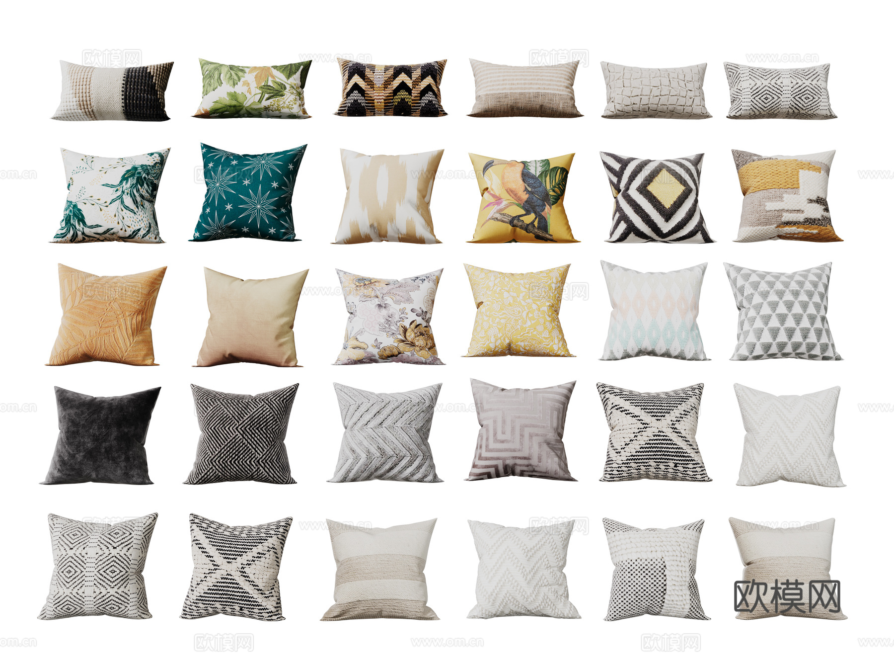 现代抱枕 沙发抱枕 装饰抱枕 抱枕组合su模型