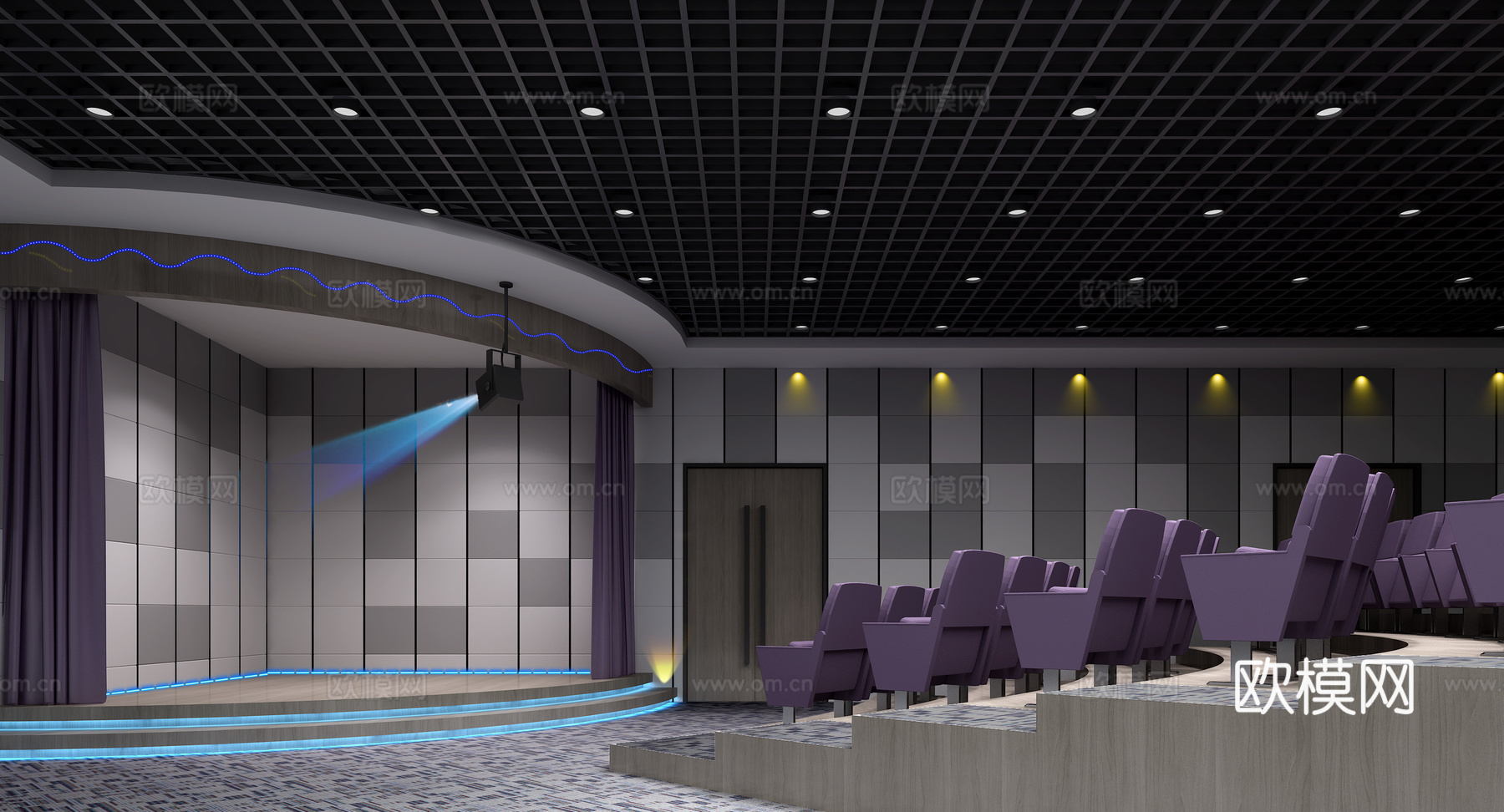 现代微剧院3d模型下载