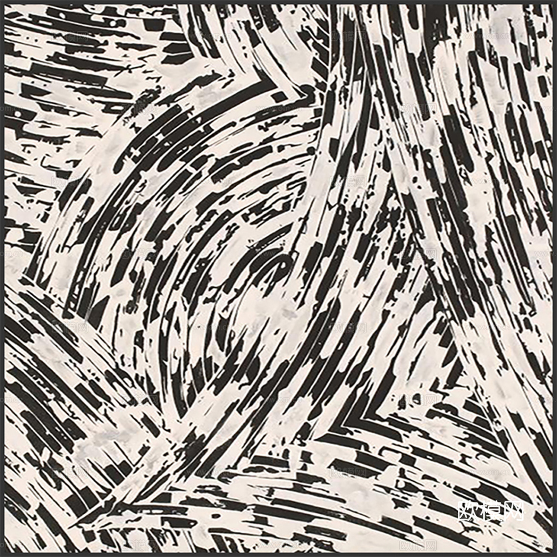 现代轻奢黑白挂画贴图下载