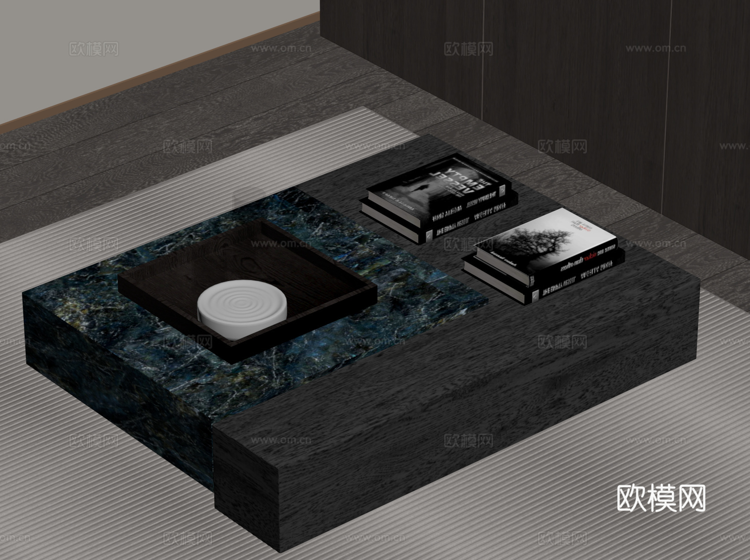 现代意式茶几su模型