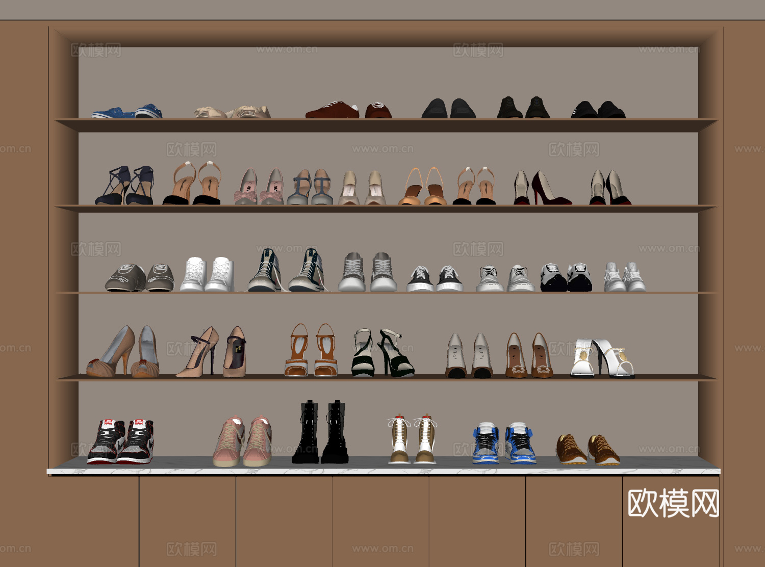 鞋柜 鞋子 鞋店 鞋su模型