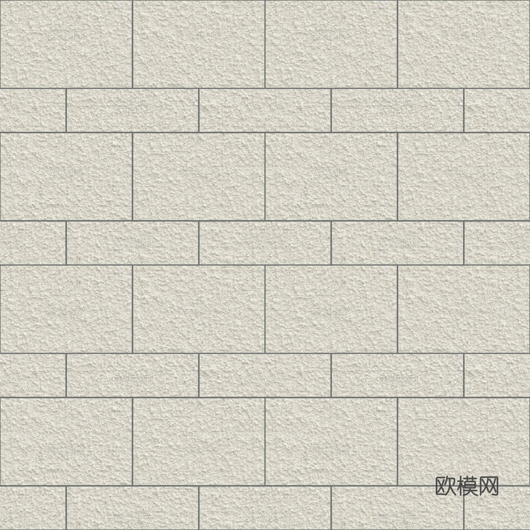 现代无缝米黄色工字拼真石漆 肌理漆砂岩漆 外墙漆贴图