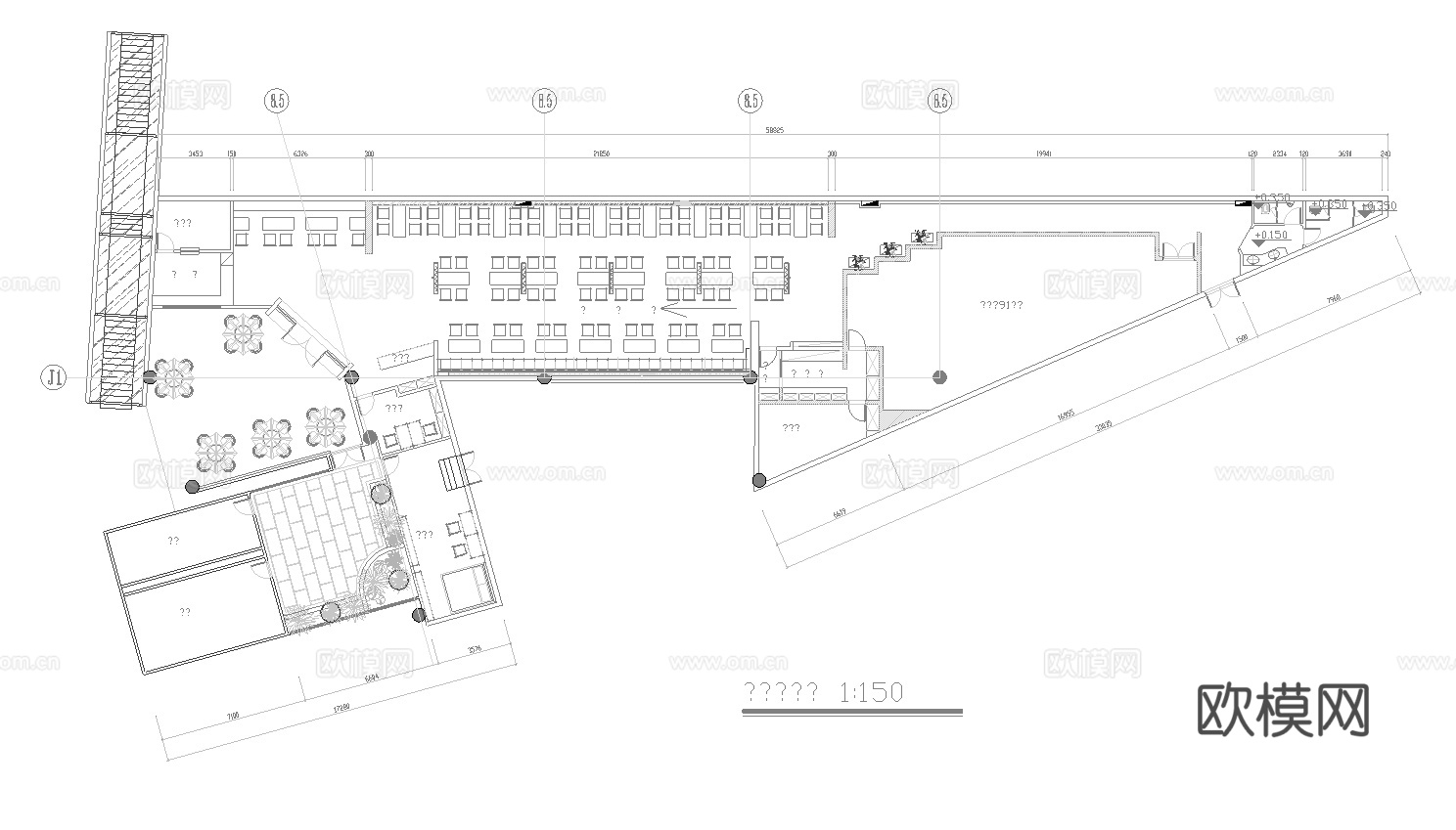 最新全套 面馆 施工图合集cad施工图