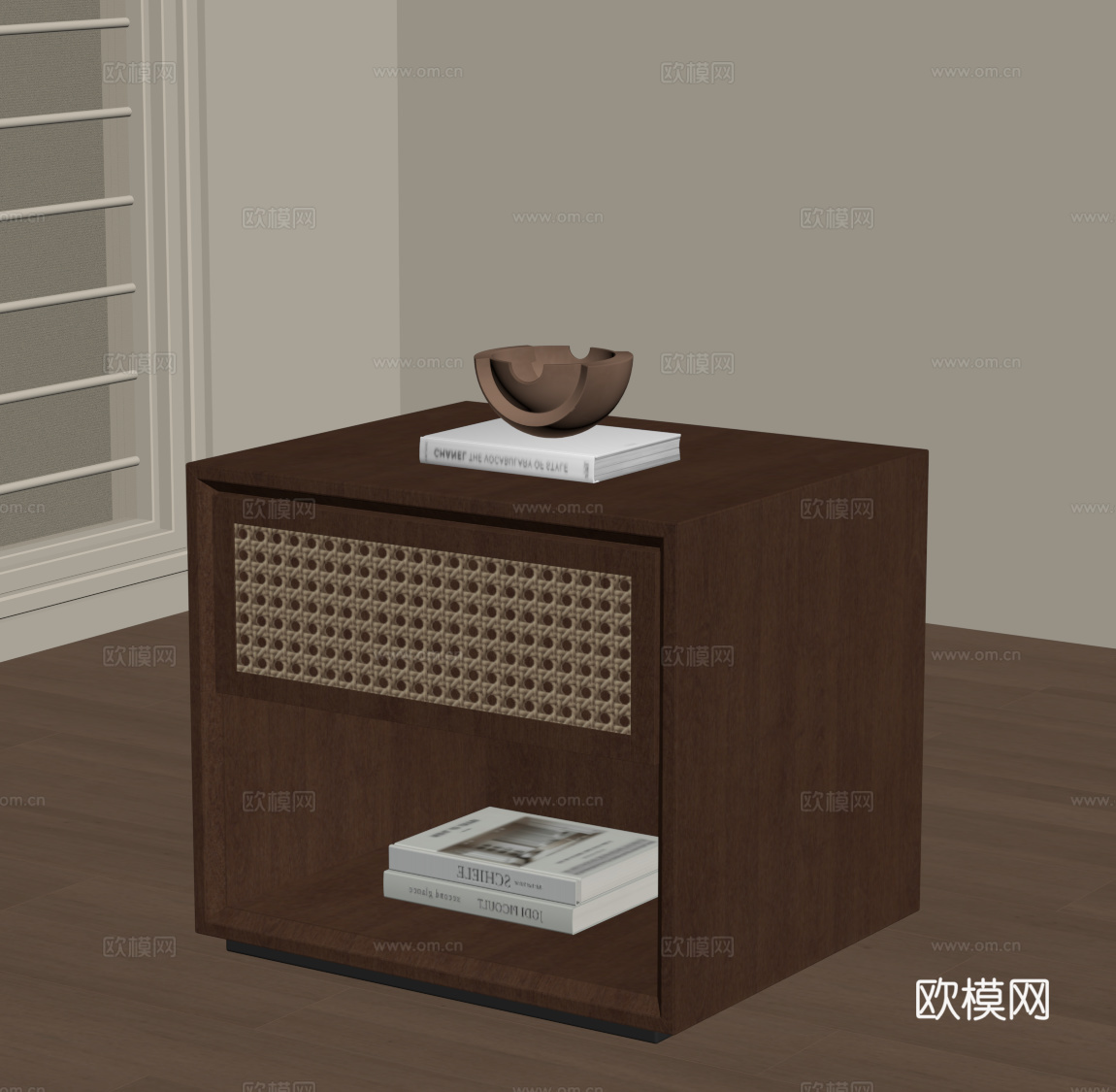 中古床头柜su模型