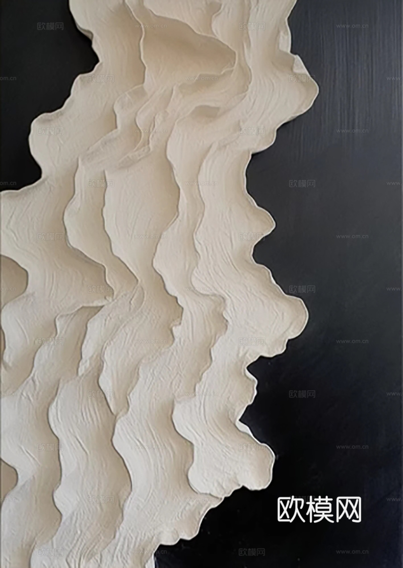 现代黑白图案抽象画贴图