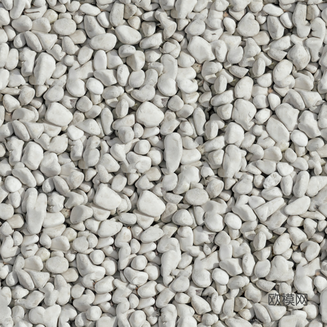无缝白色鹅卵石贴图