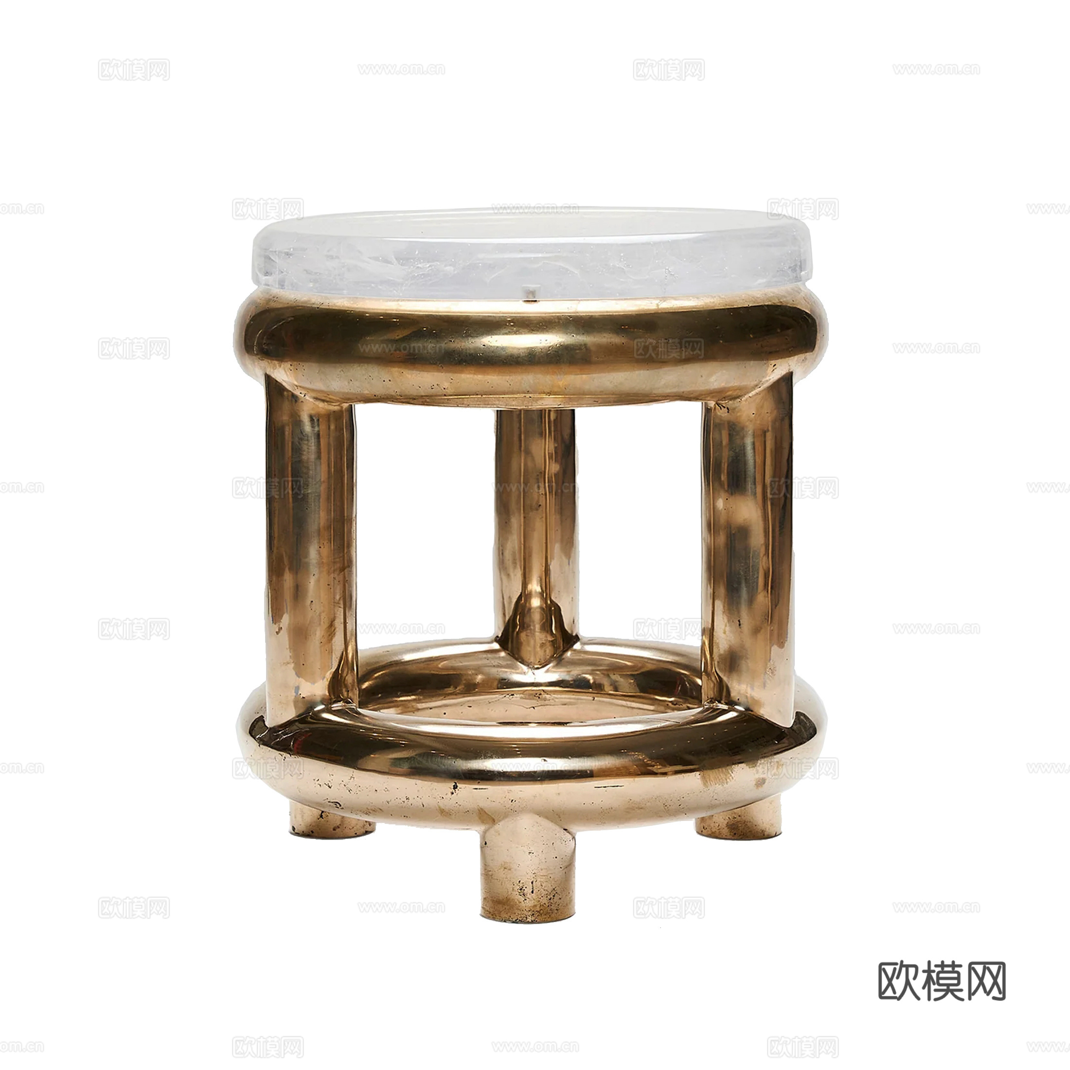 现代轻奢沙发凳 矮凳su模型