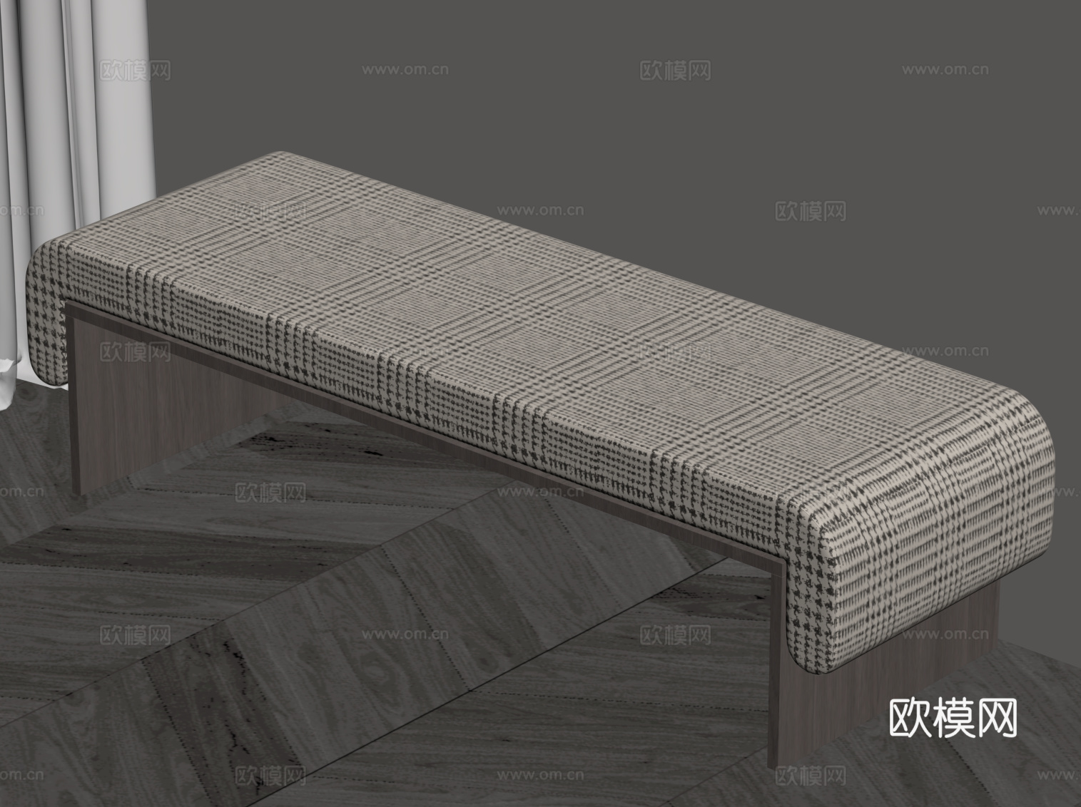 现代换鞋凳 床尾凳su模型