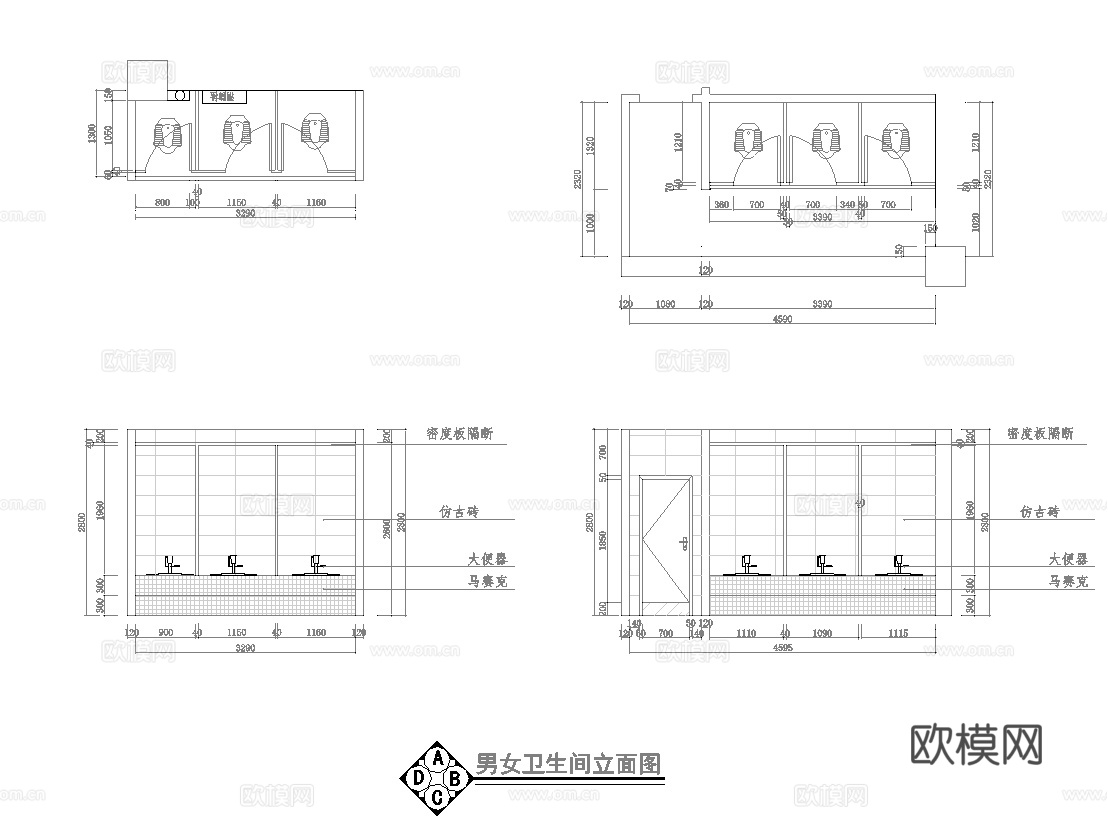 最新全套 火锅店  施工图合集cad施工图