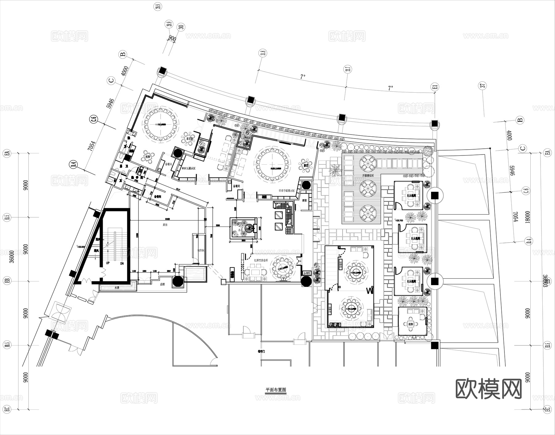 最新全套 茶餐厅 施工图合集cad施工图
