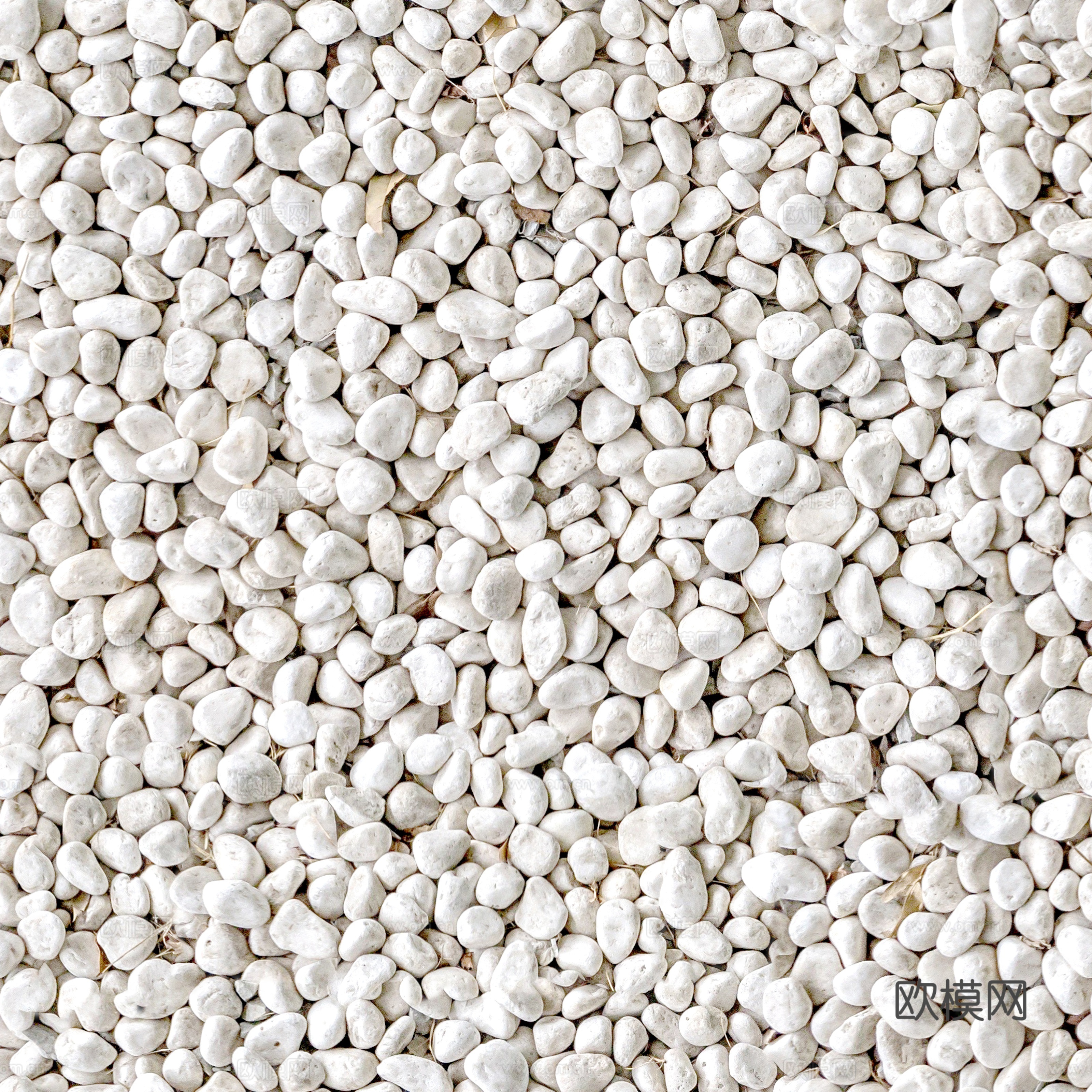 无缝白色鹅卵石贴图