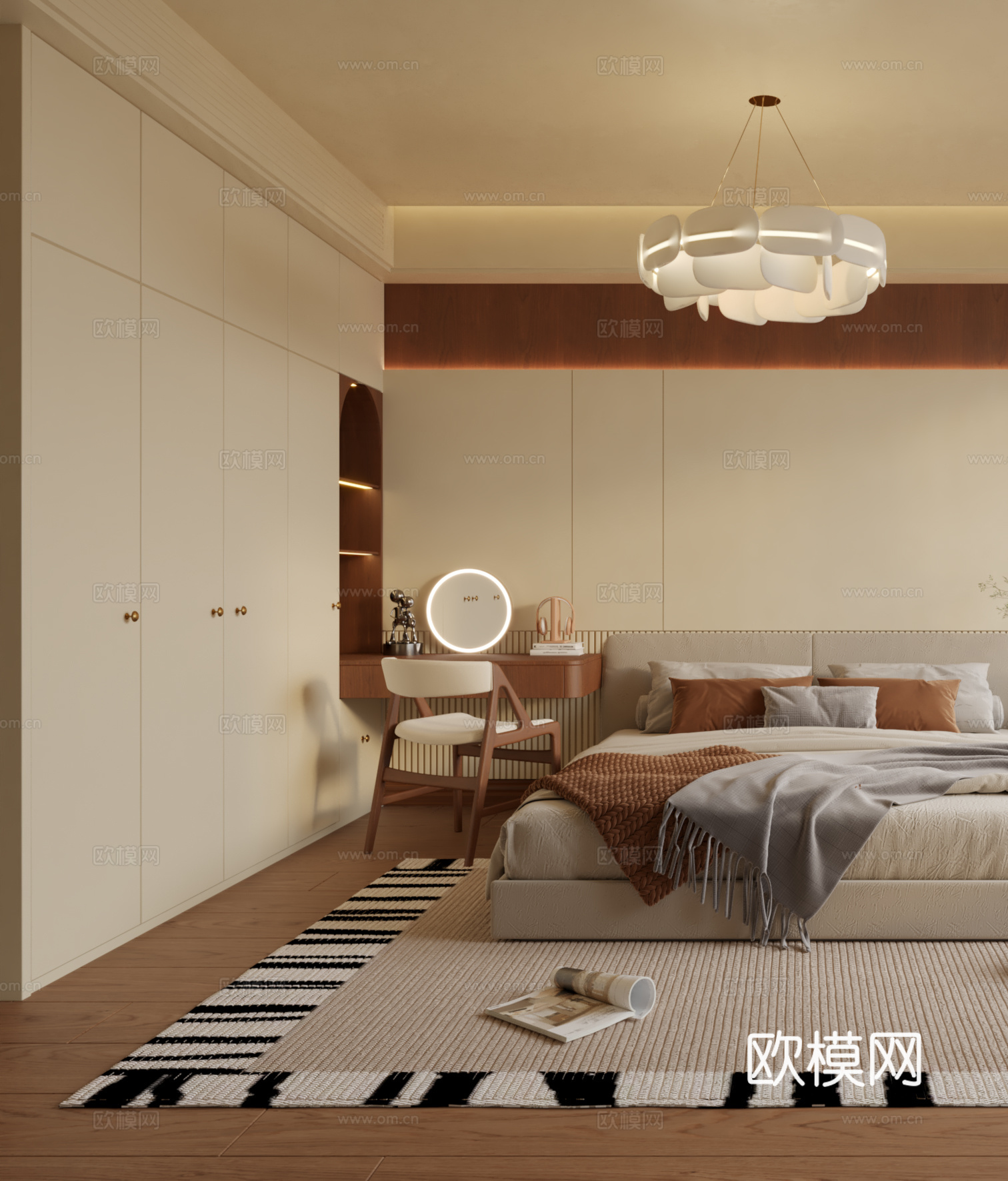 中古风复古卧室3d模型