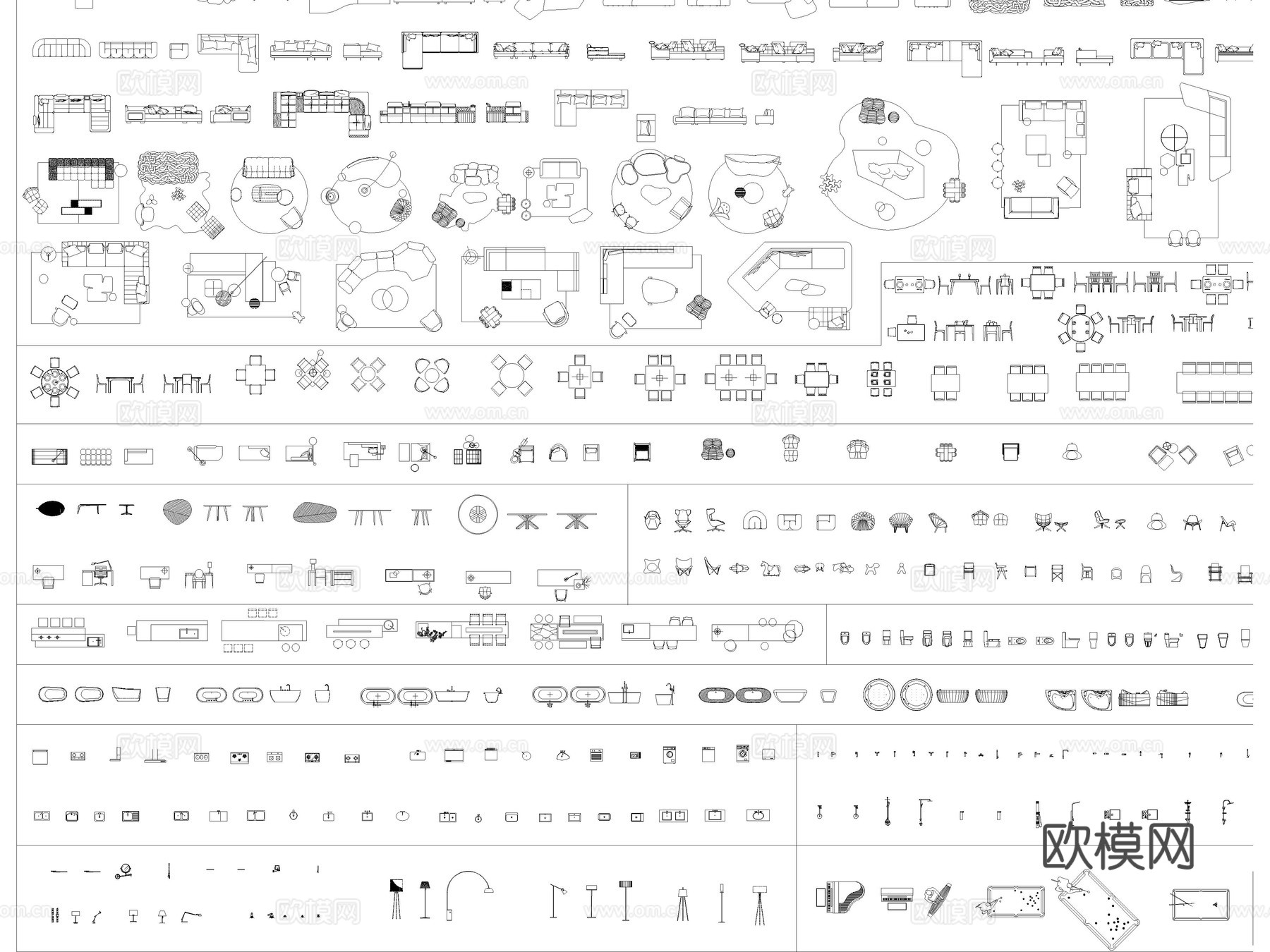 2026年最新室内设计家装工装空间分类CAD图库cad施工图