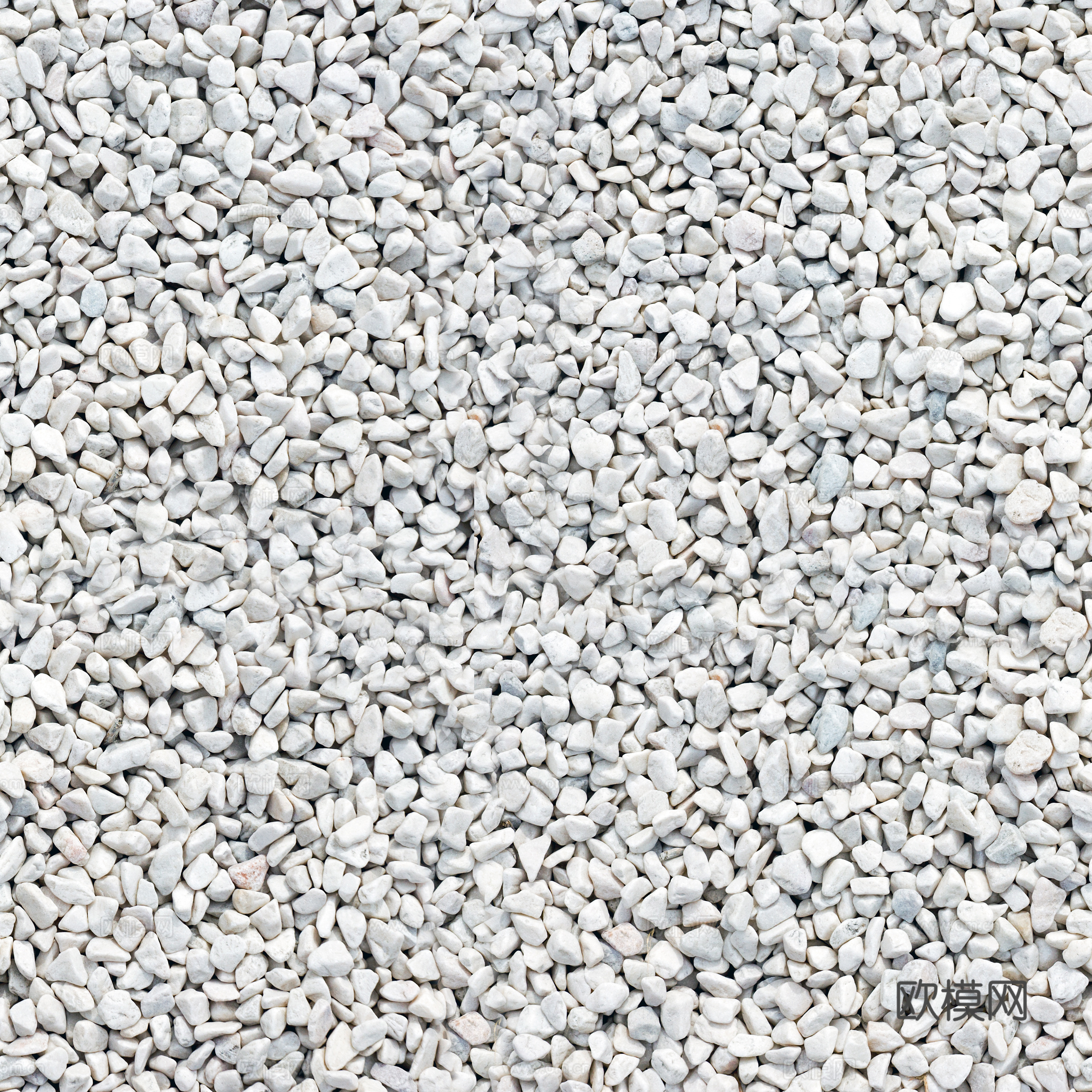 无缝白色鹅卵石地面 碎石贴图