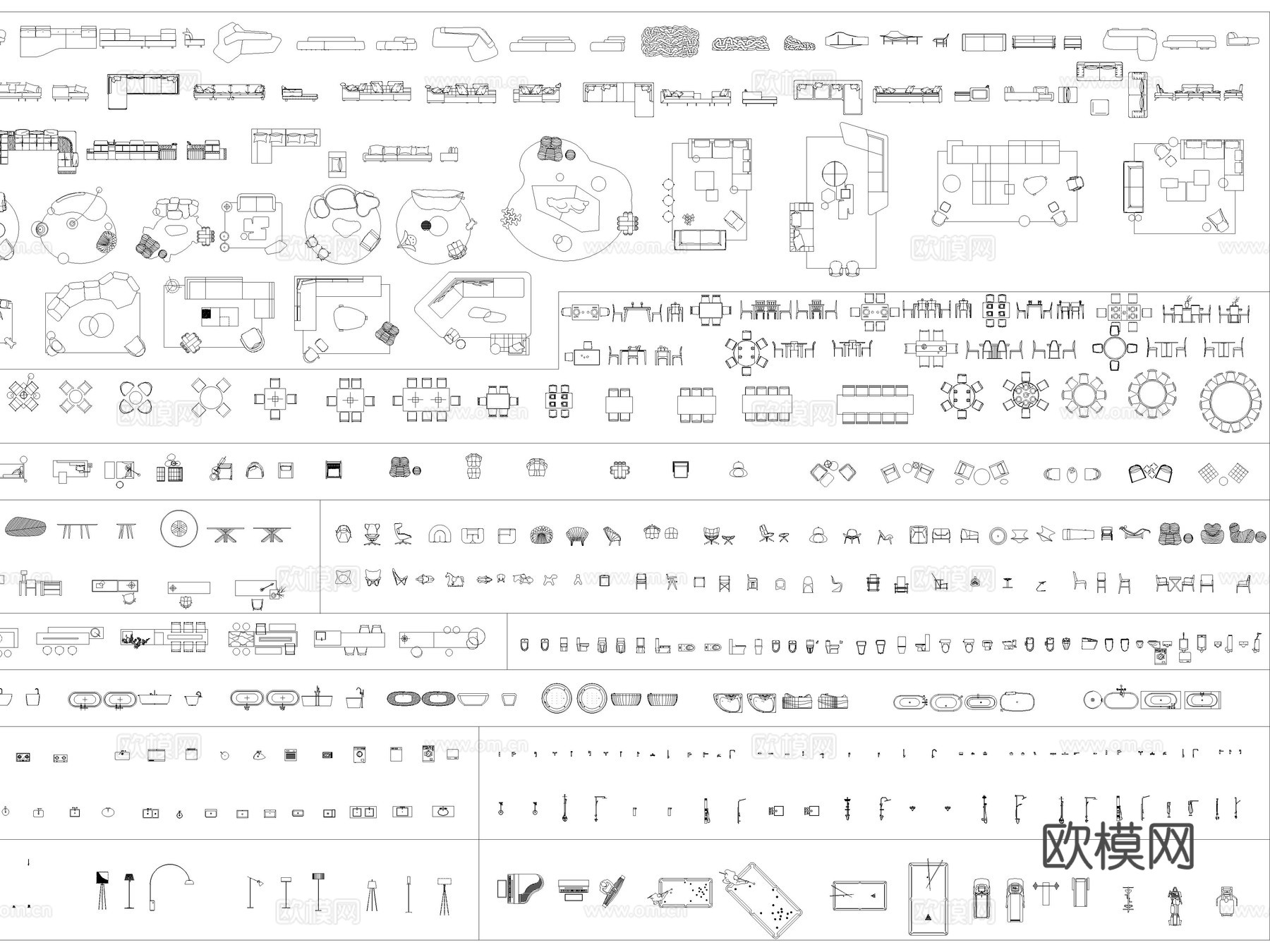 2026年最新室内设计家装工装空间分类CAD图库cad施工图
