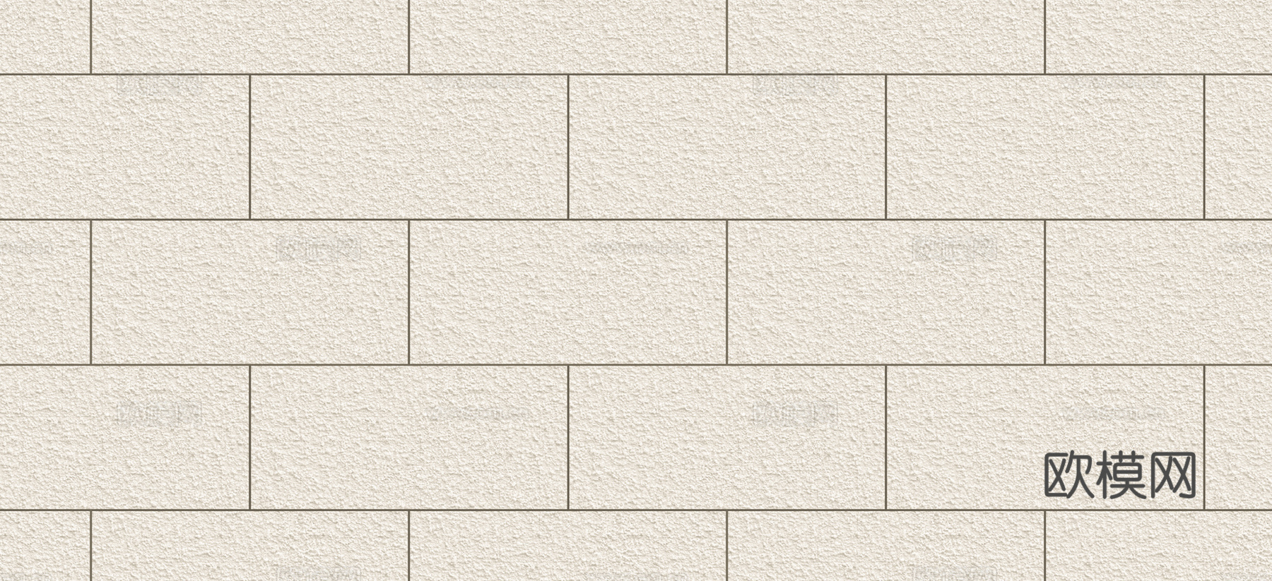 现代无缝工字拼米黄真石漆 外墙漆贴图