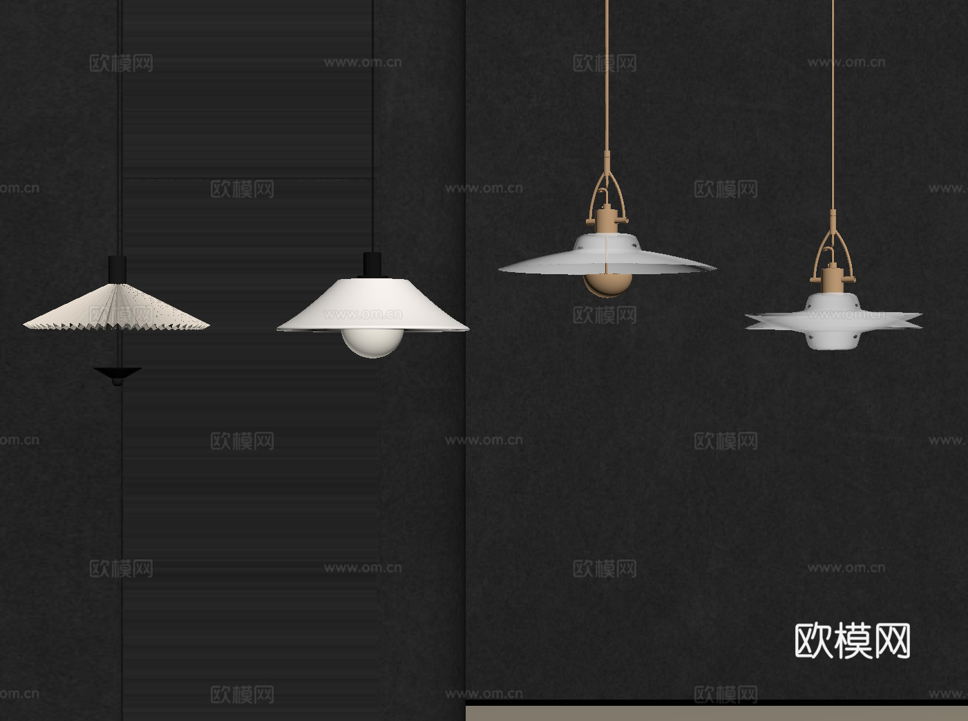 现代吊灯su模型