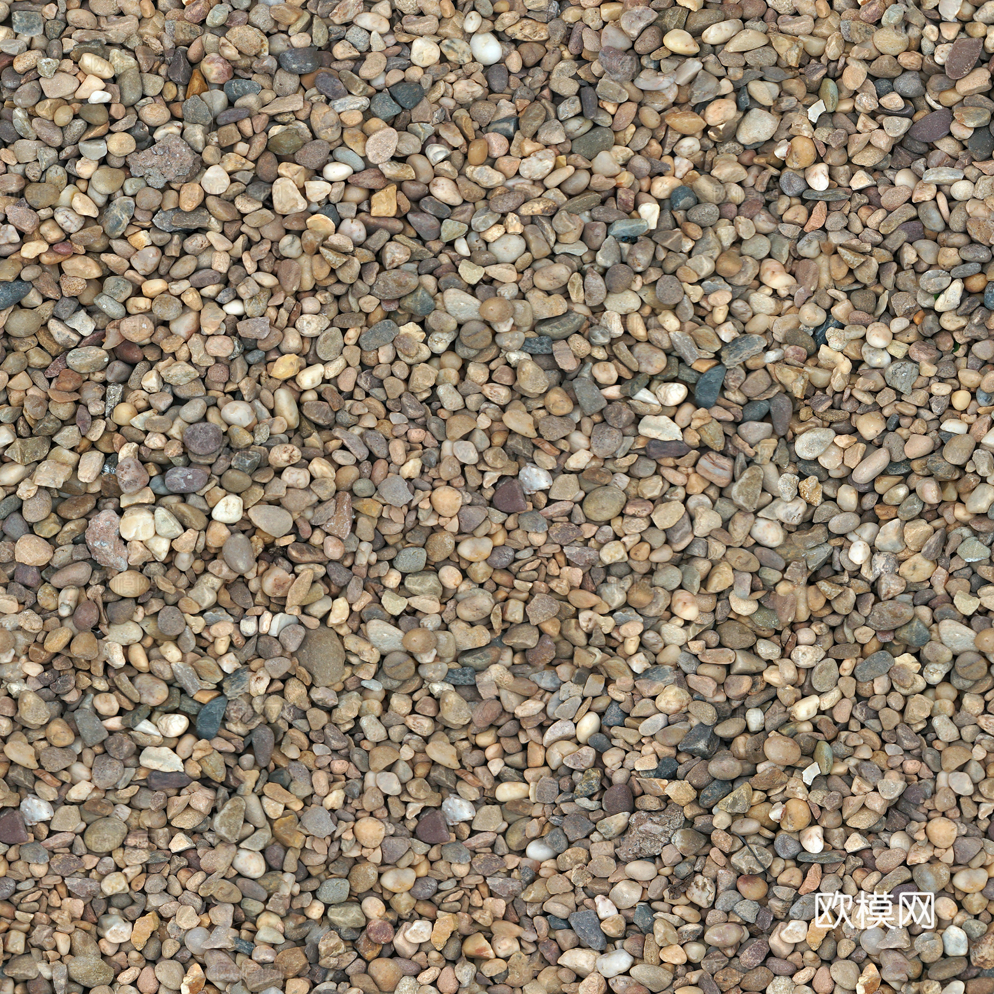 现代无缝黄色碎石 砂石 砾石 无缝景观石贴图