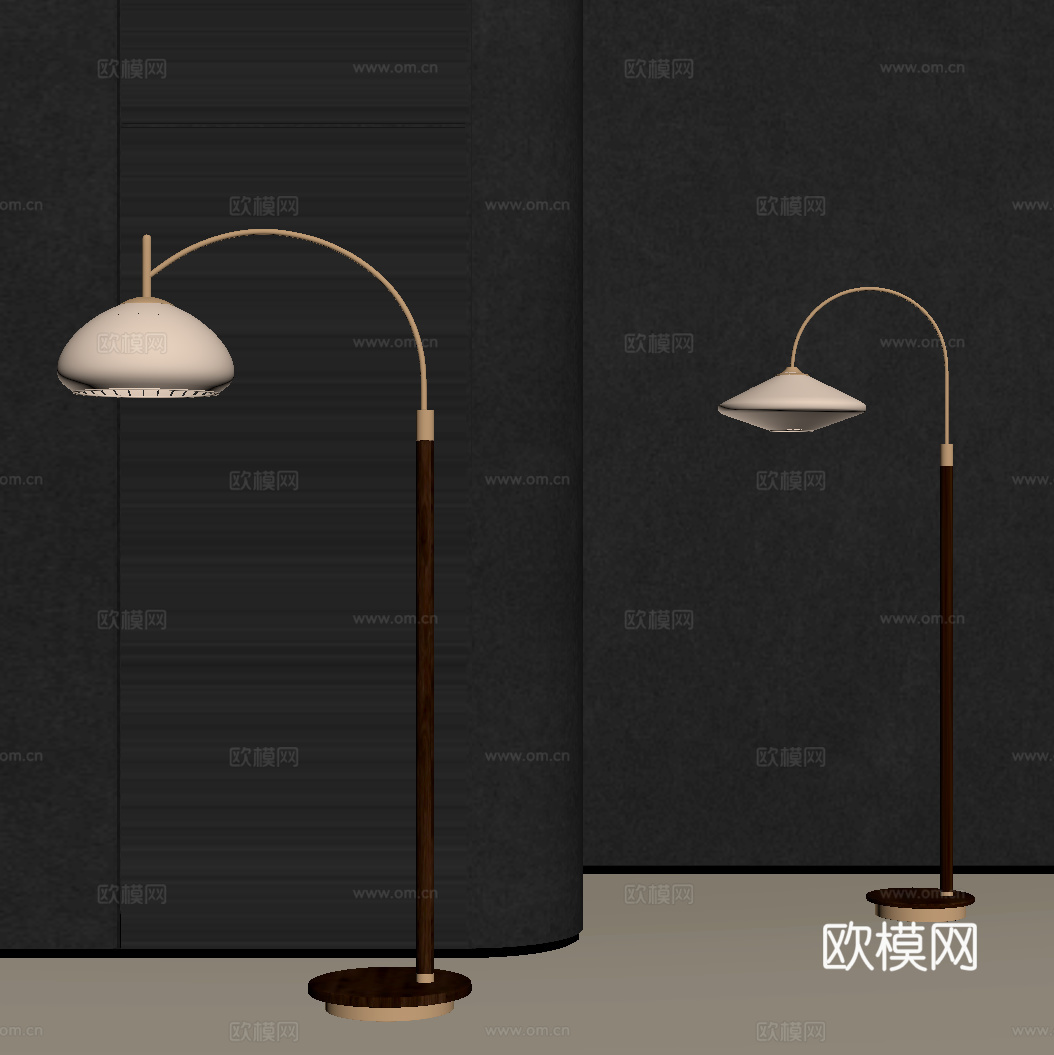 新中式落地灯su模型