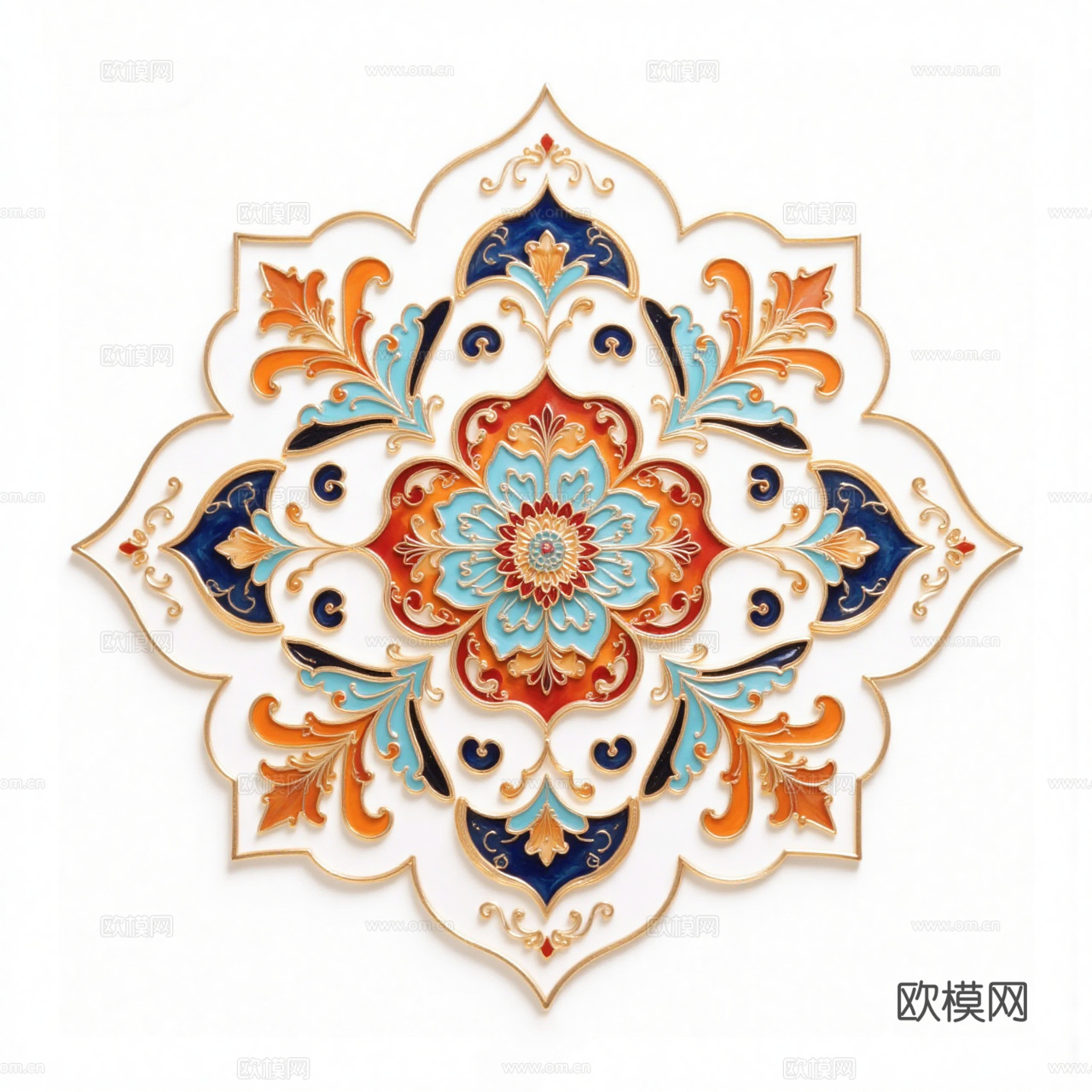 现代花纹 纹样 装饰画 地毯