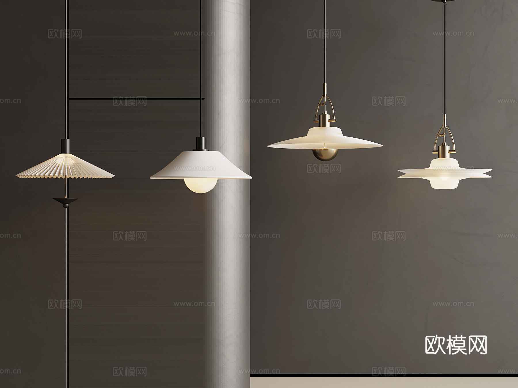 现代吊灯su模型